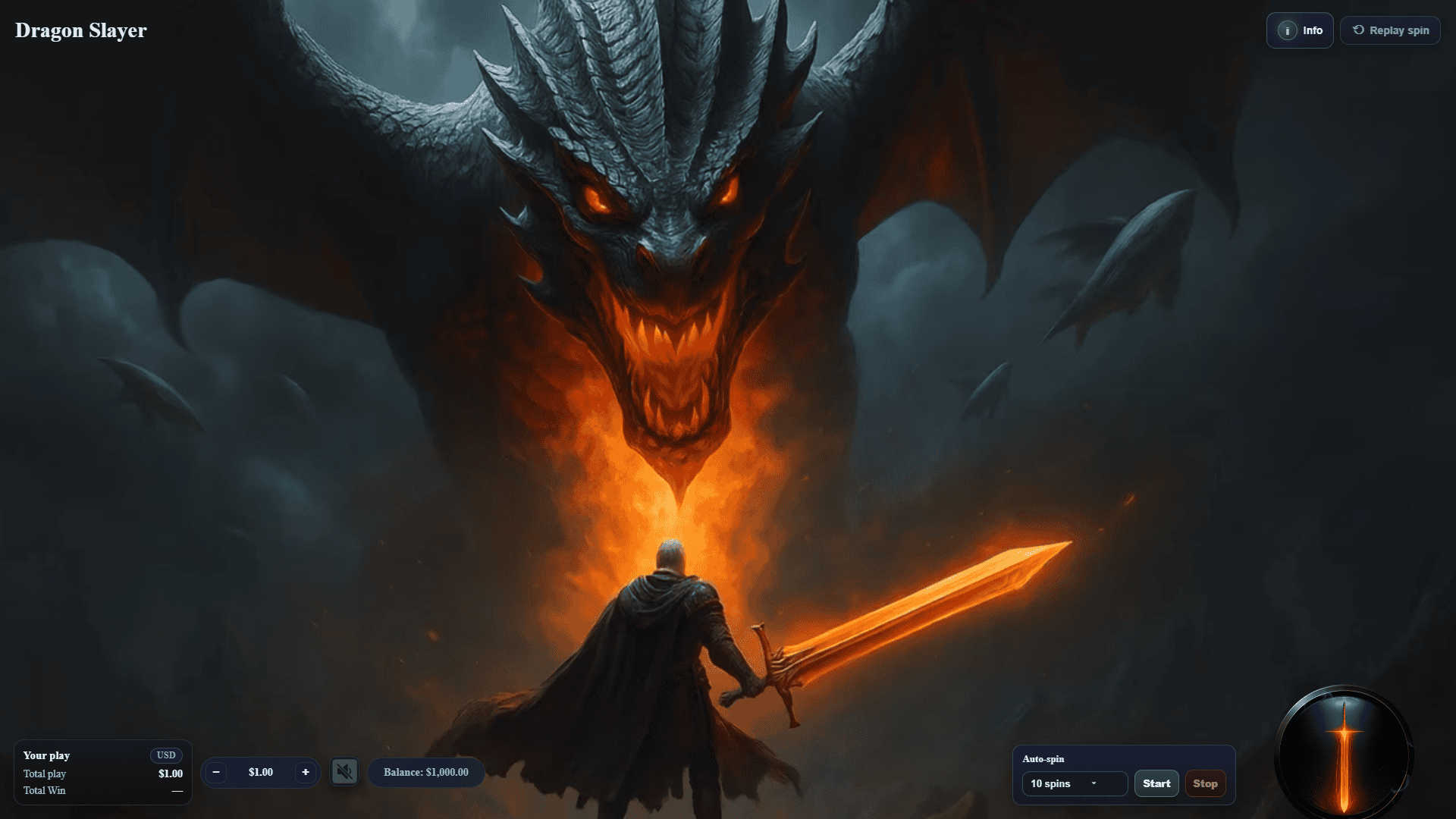 Dragon Slayer slot gameplay reels