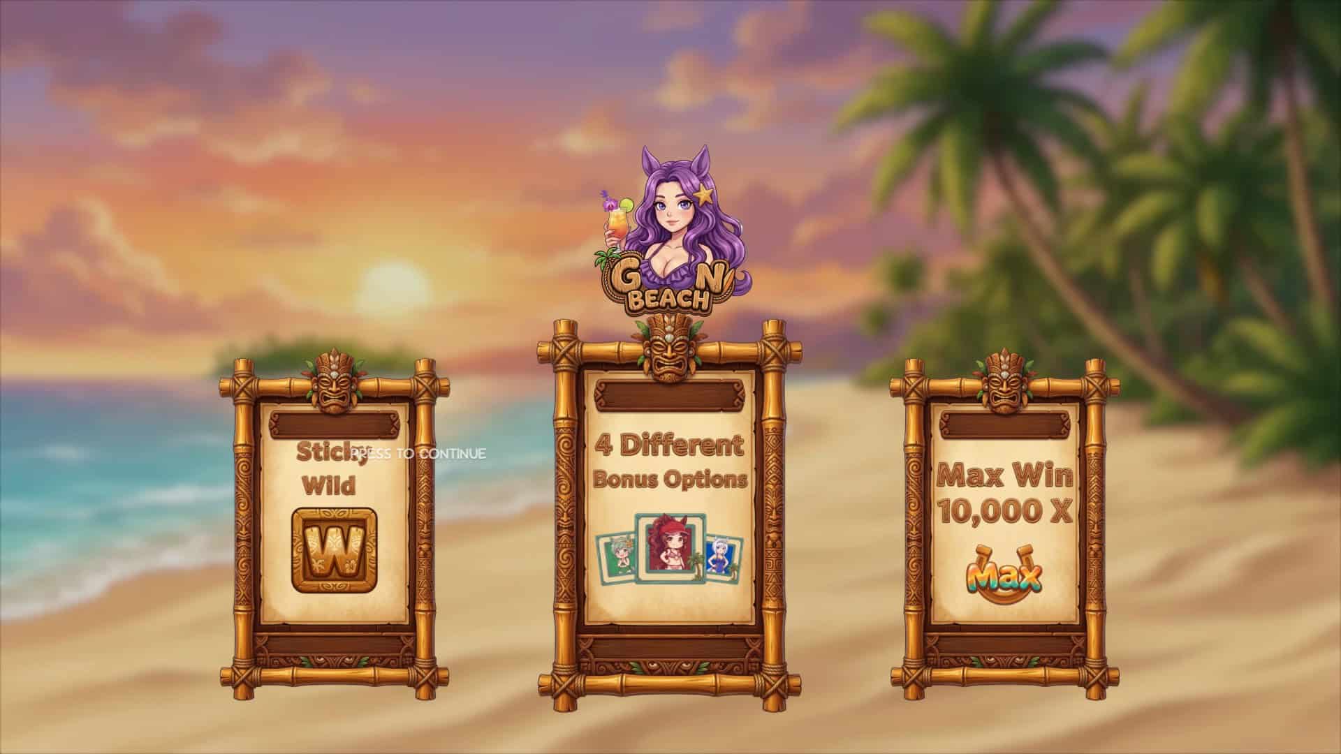 Goon Beach slot intro screen