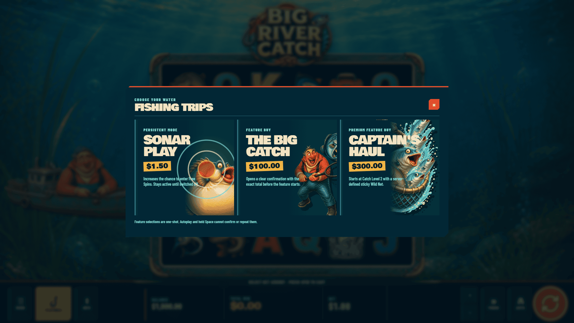 Big River Catch bonus buy menu