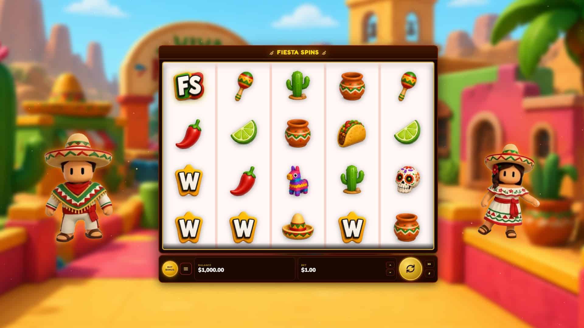 Fiesta Spins slot gameplay reels