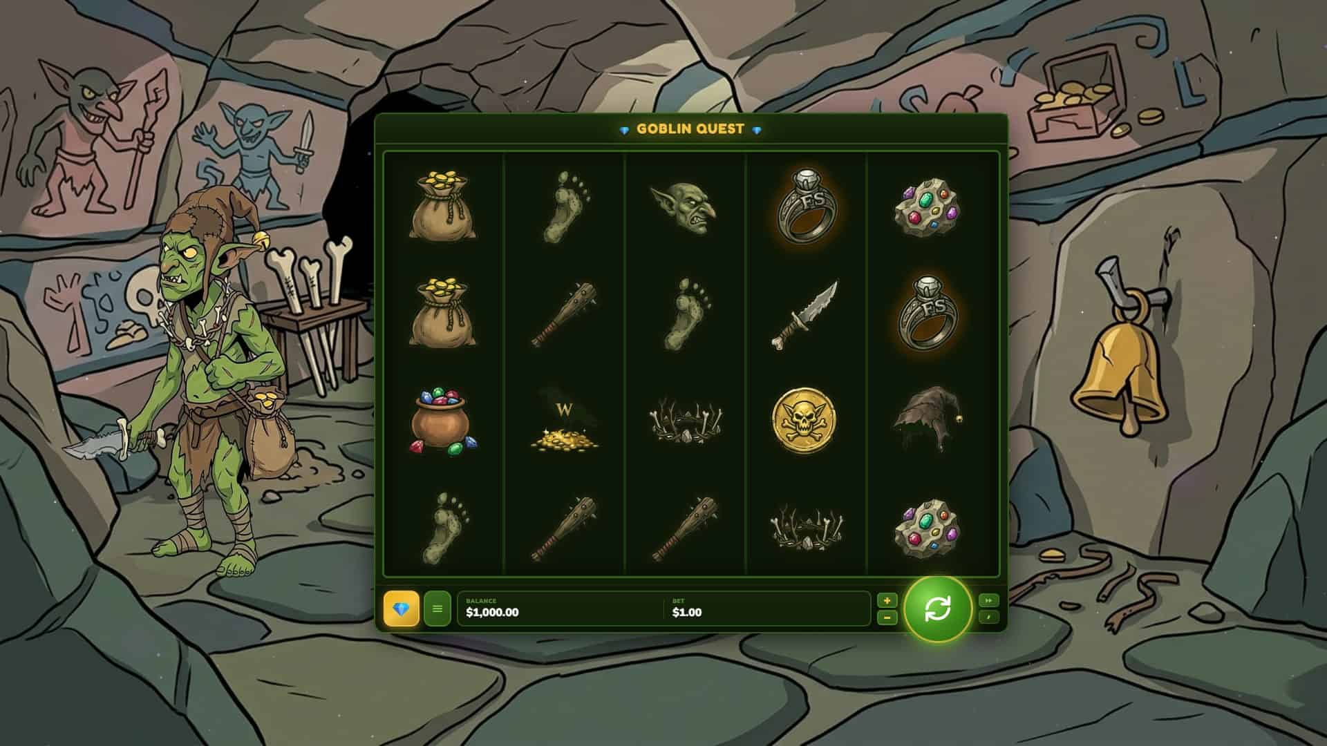 Goblin Quest slot gameplay reels
