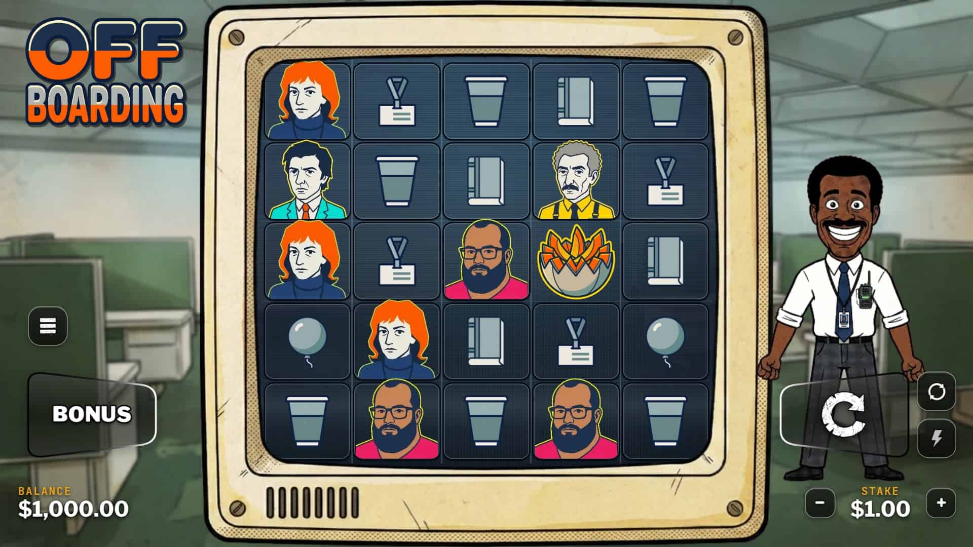 Offboarding slot gameplay reels