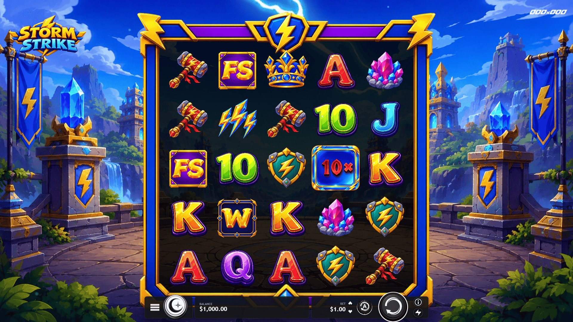 Storm Strike slot gameplay reels