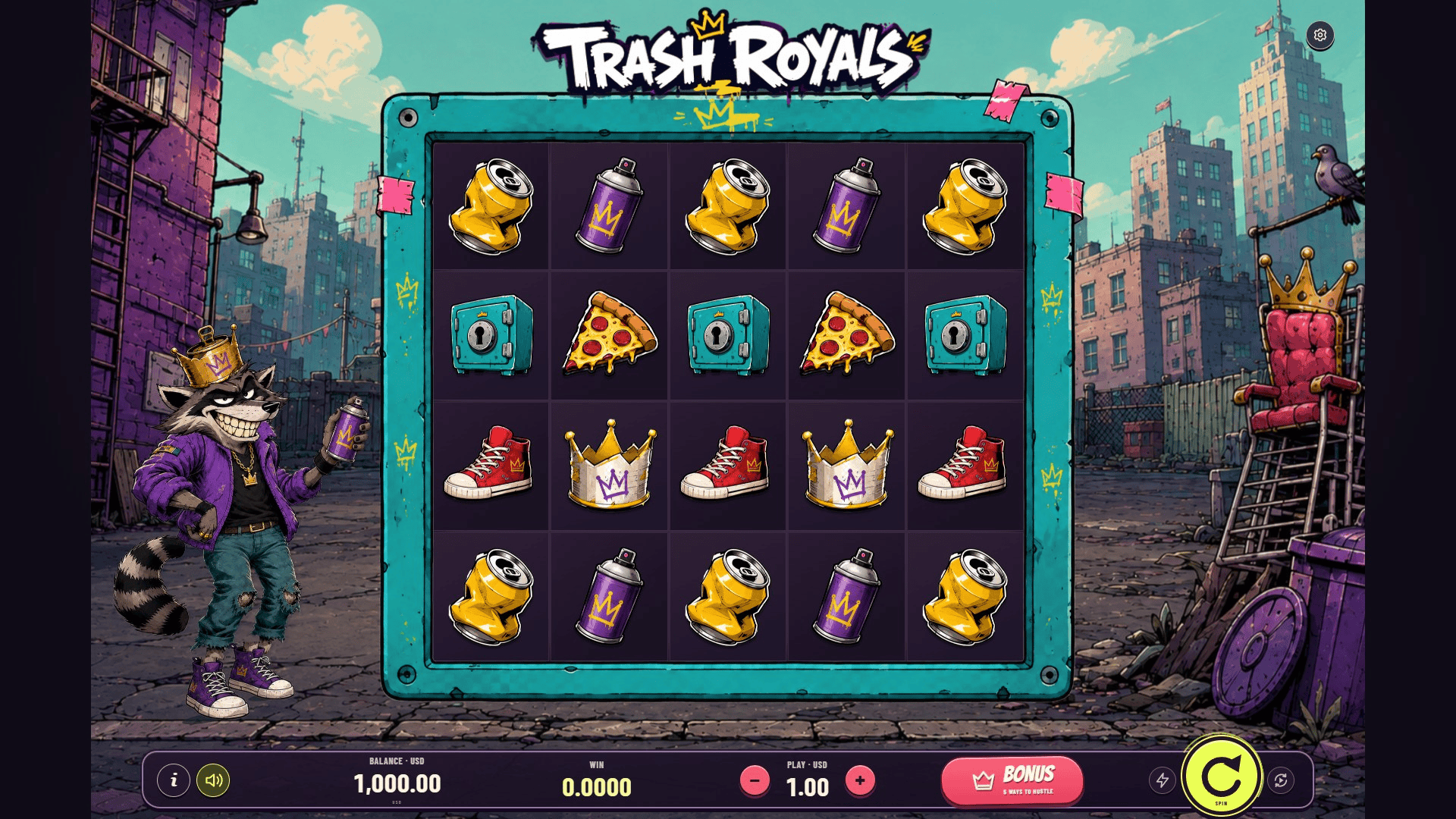 Trash Royals slot gameplay reels