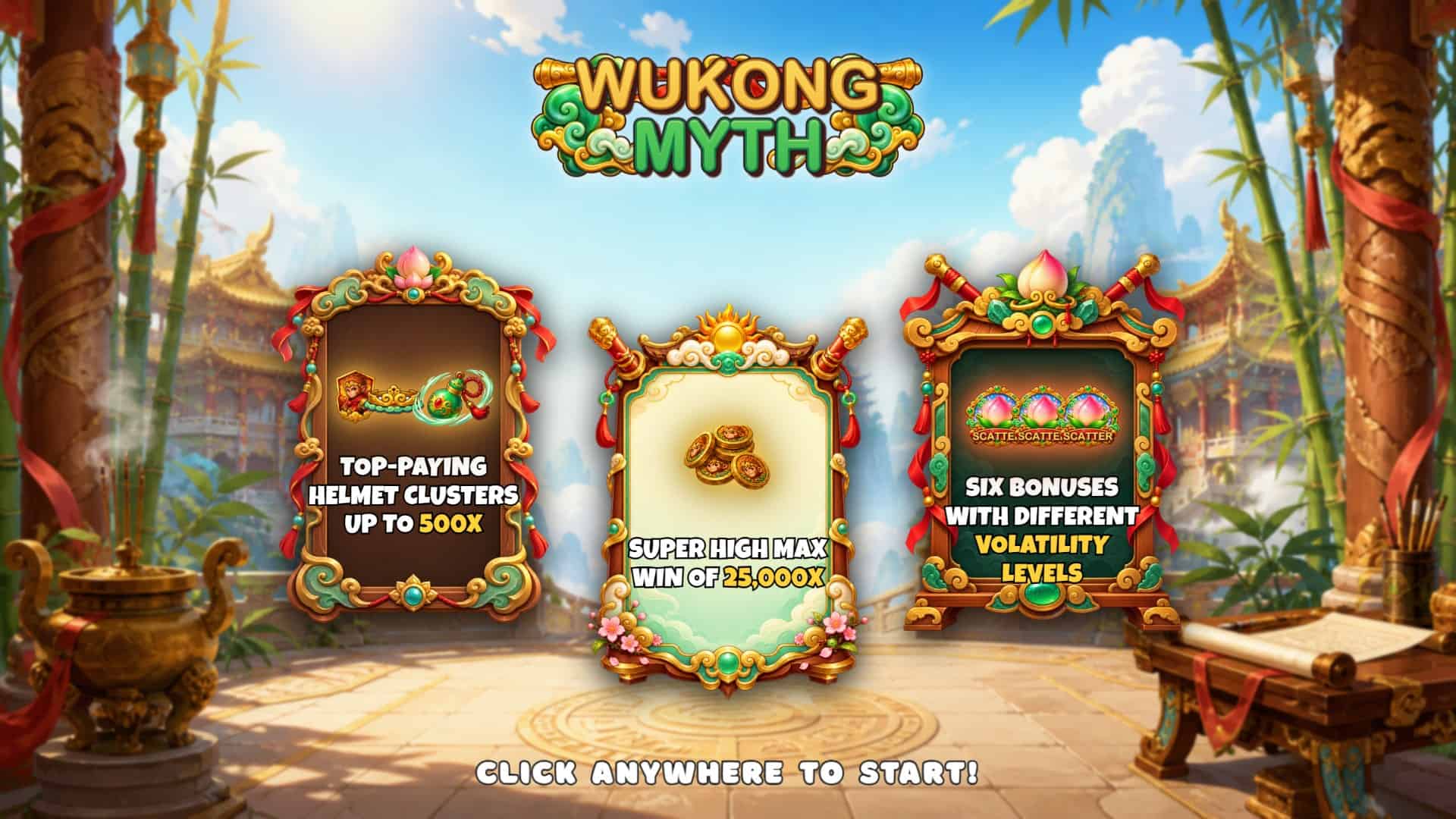 Wukong Myth slot intro screen