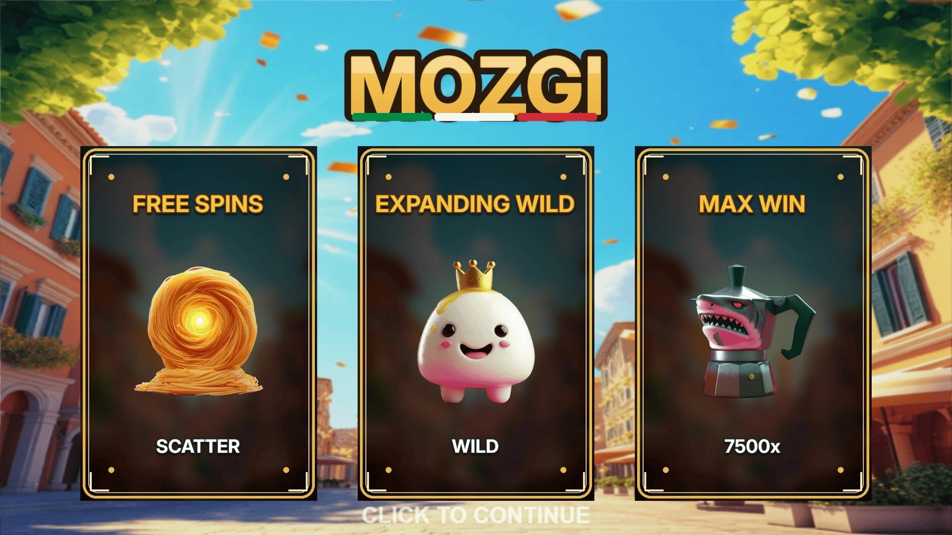 Mozgi slot intro screen