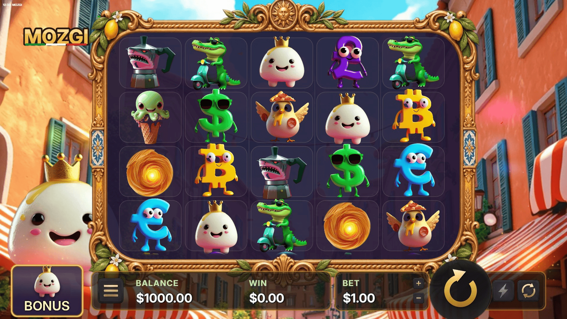 Mozgi slot gameplay reels