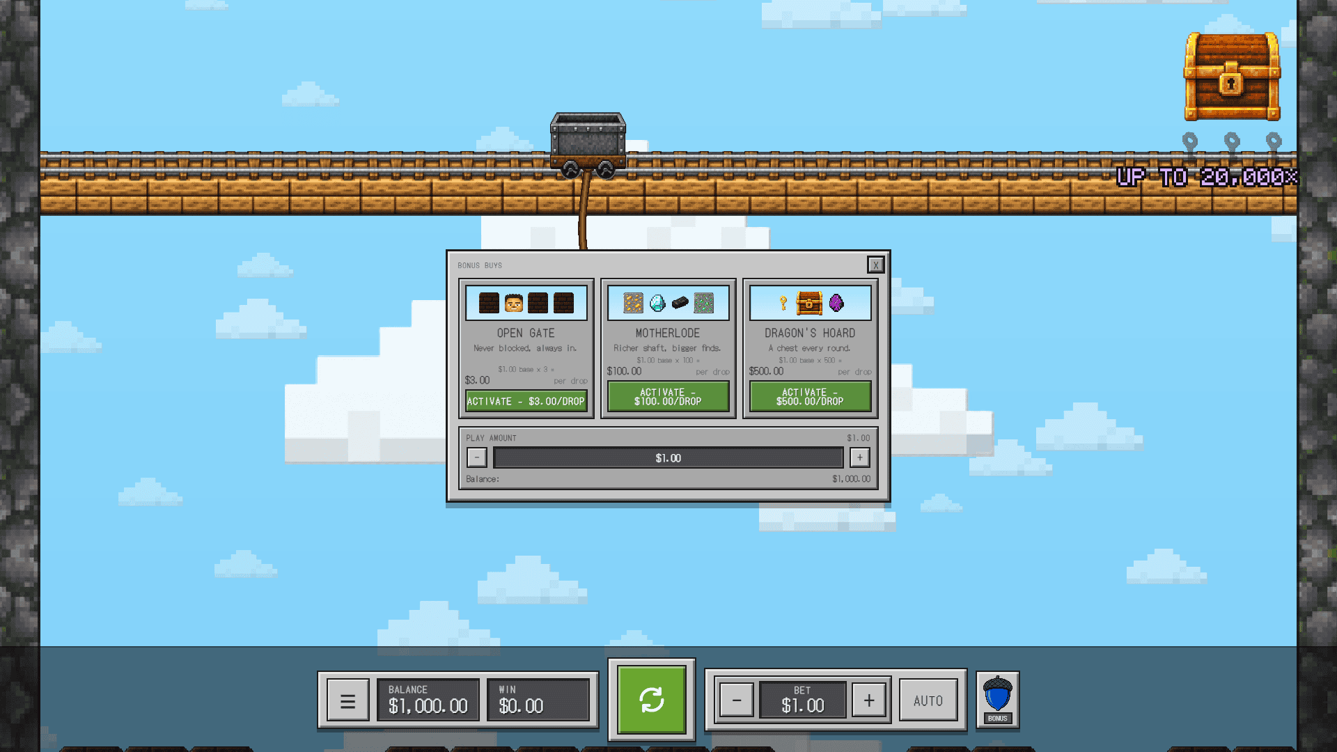 Block And Load bonus buy menu