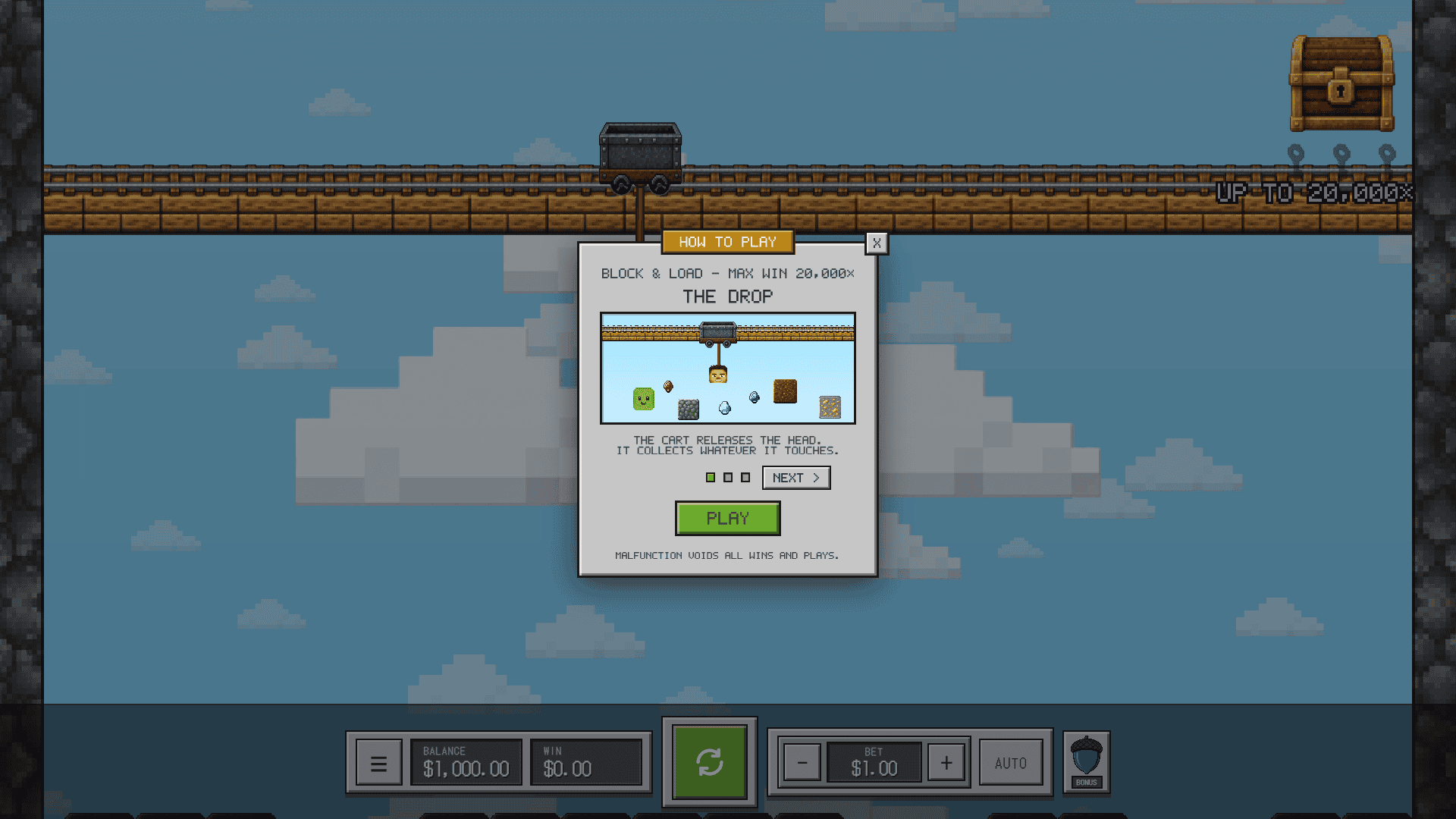 Block And Load slot intro screen