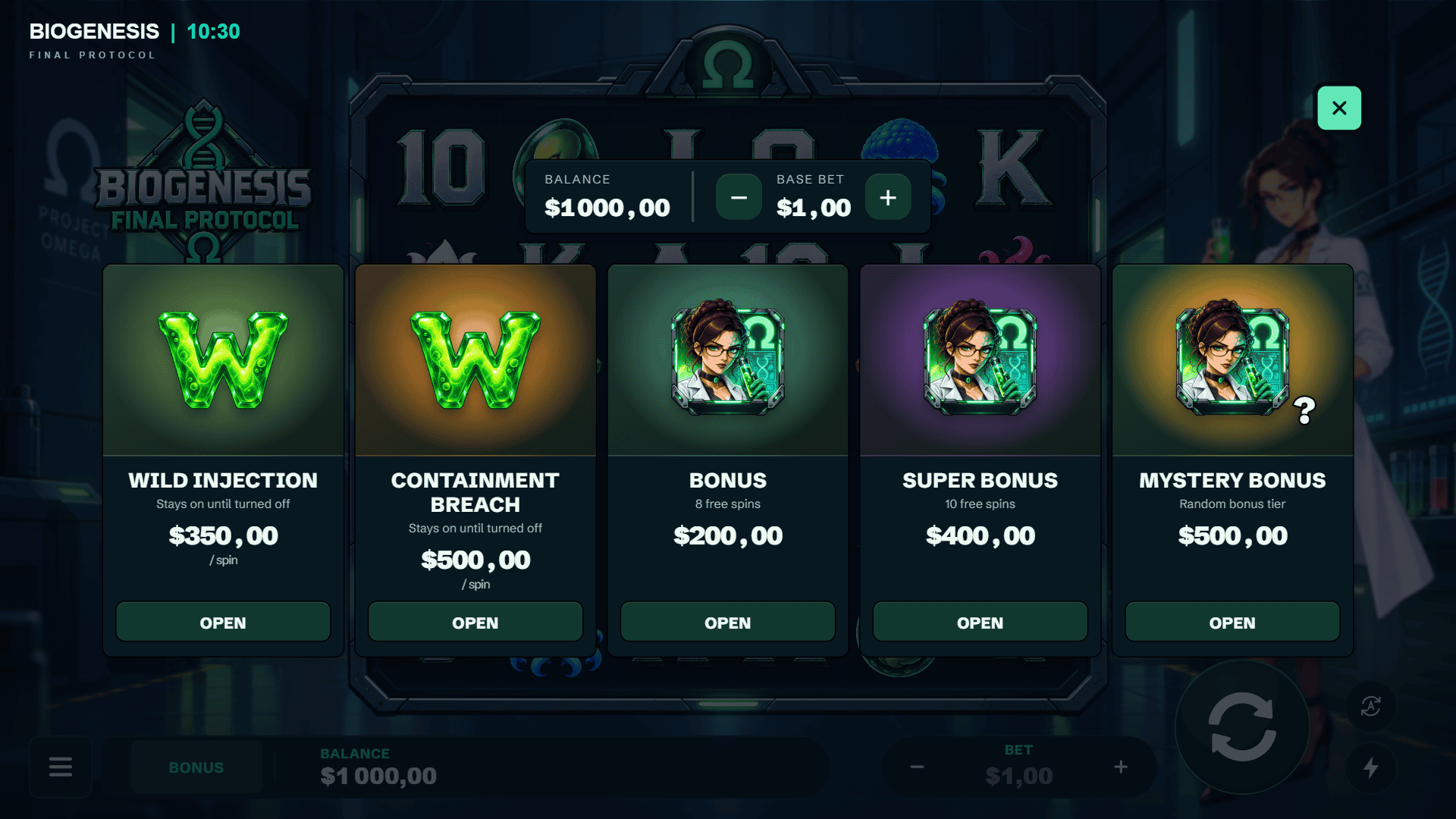 Final Protocol bonus buy menu