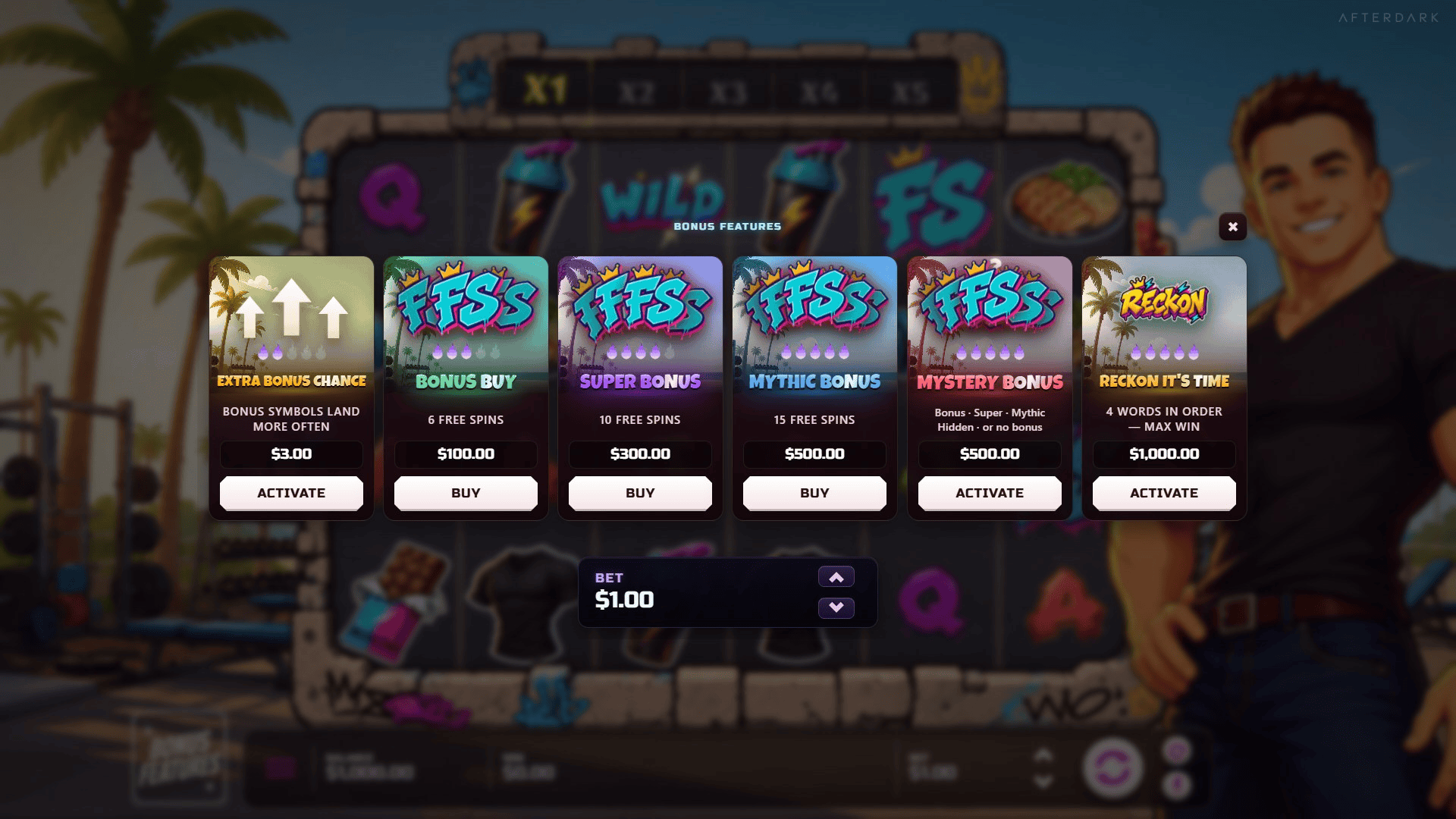 Fit Eddie bonus buy menu