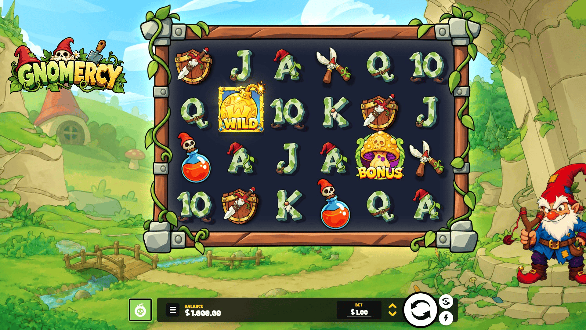 Gnomercy slot gameplay reels