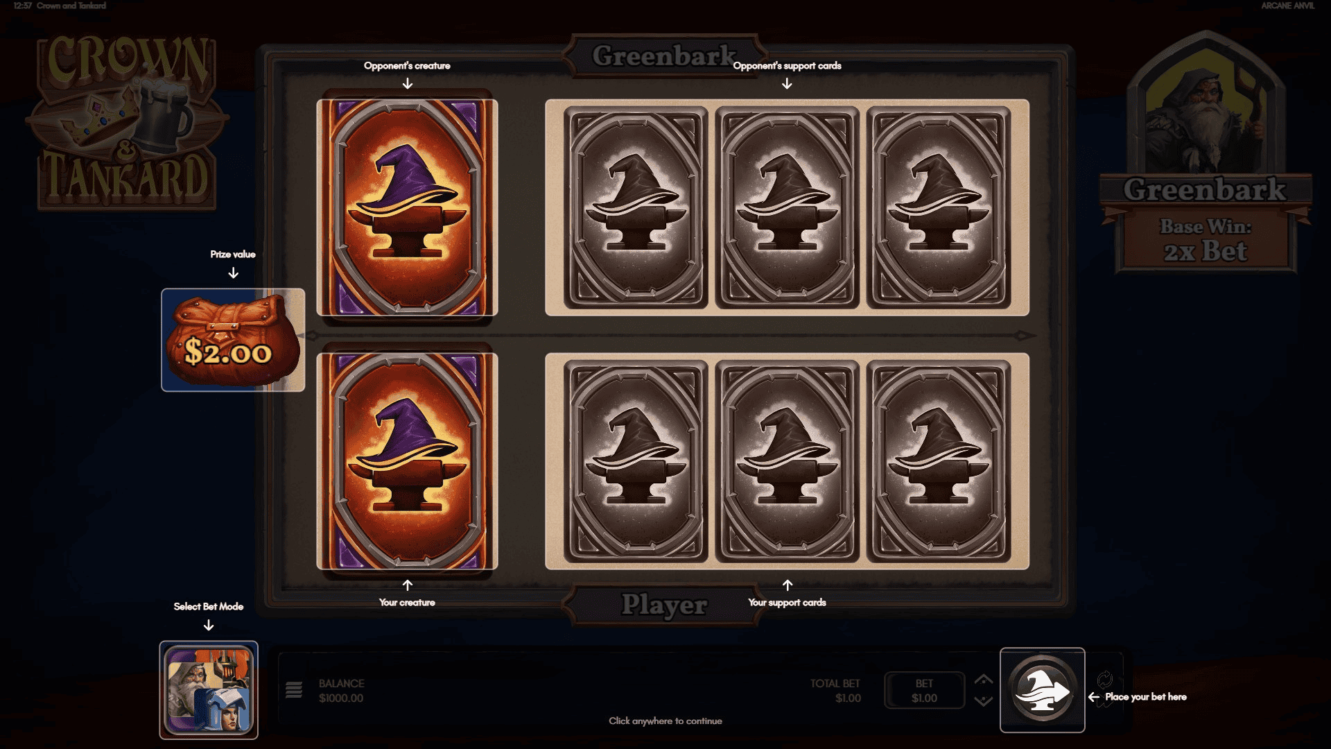Crown and Tankard slot gameplay reels