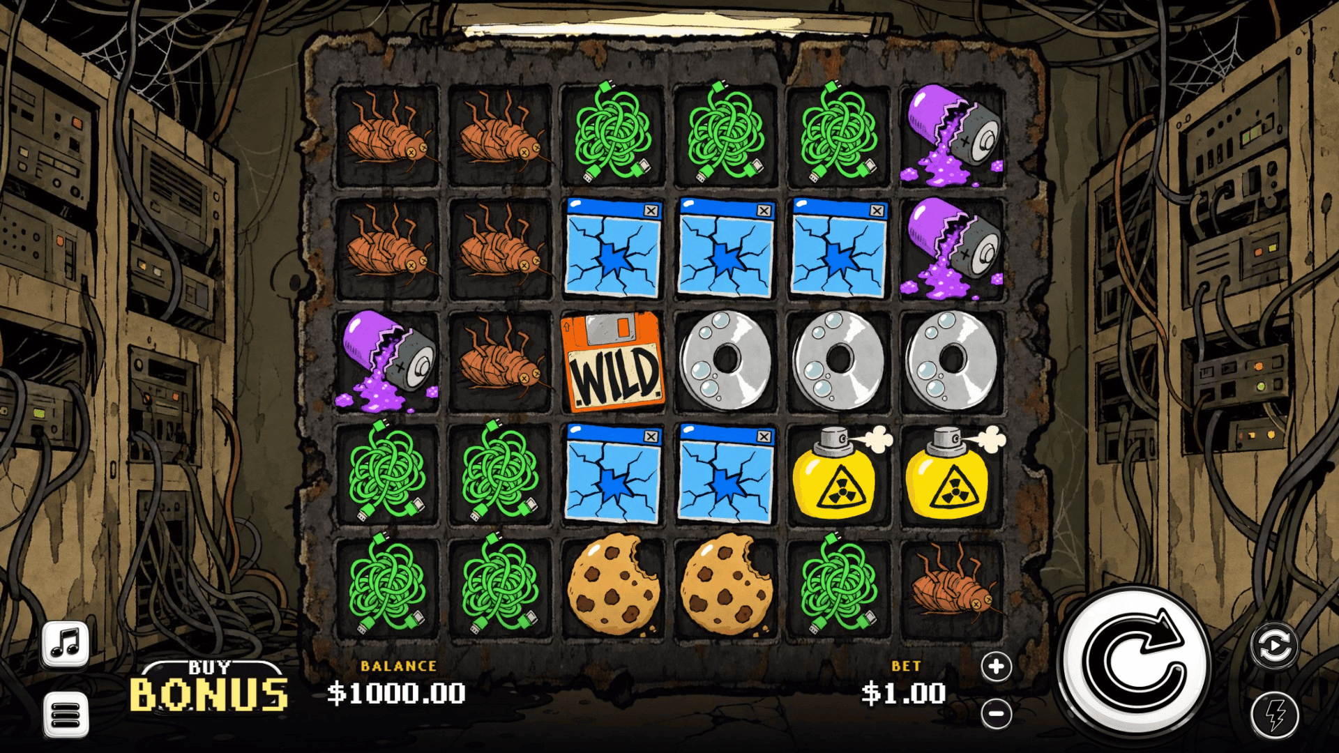 WASH.EXE slot gameplay reels