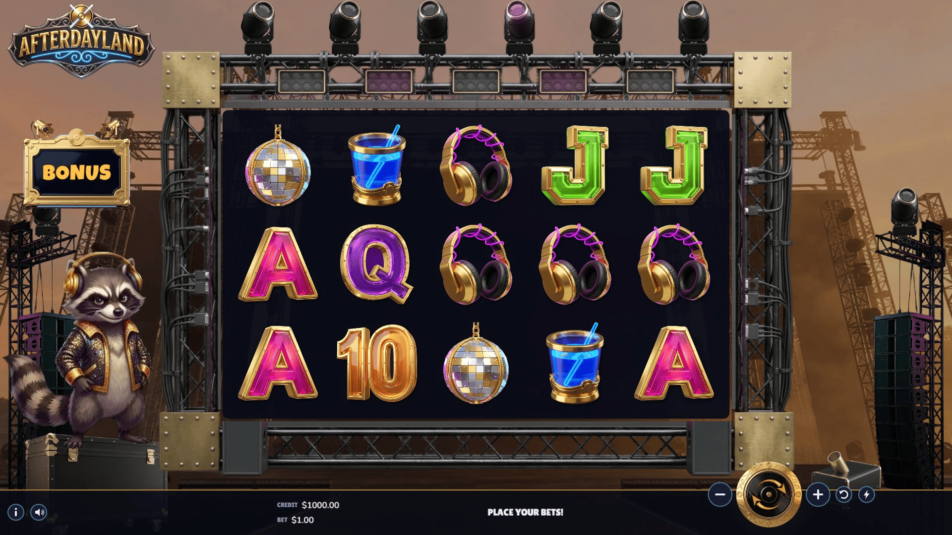Afterday Land slot gameplay reels