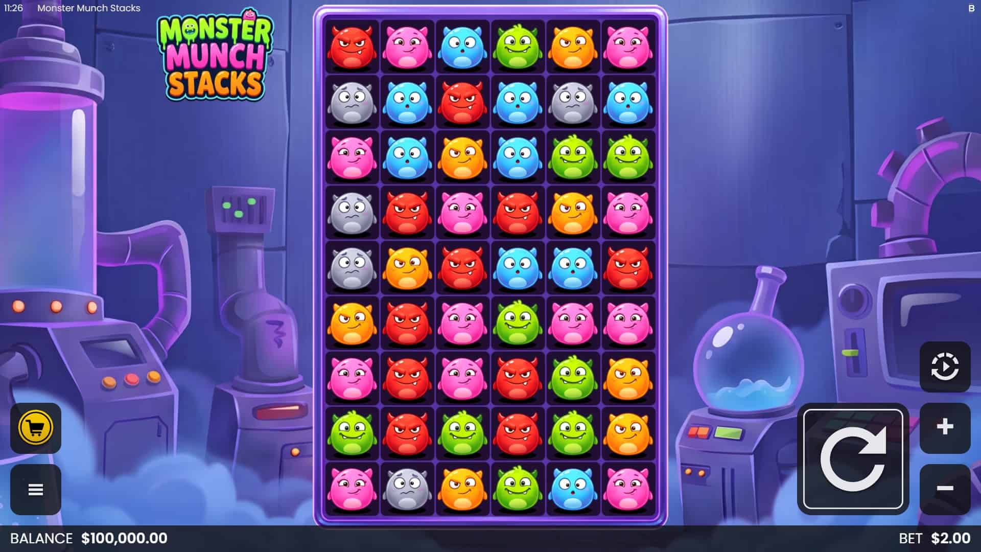 Monster Munch Stacks slot gameplay reels
