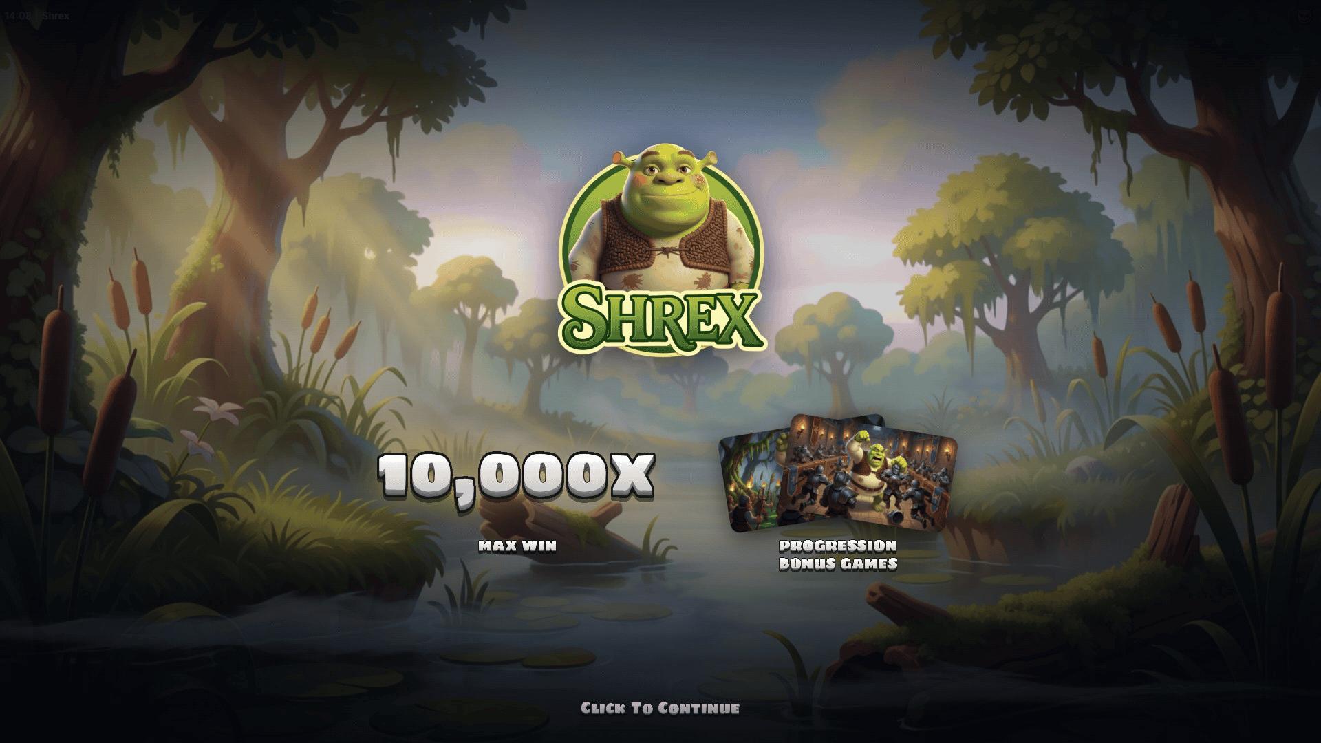 Shrex slot intro screen