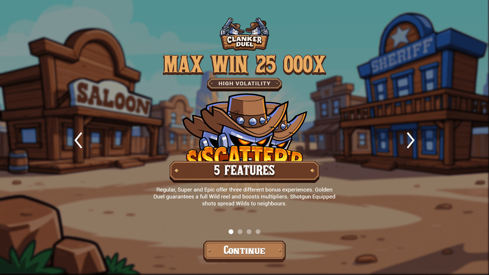 Clanker Duel slot intro screen