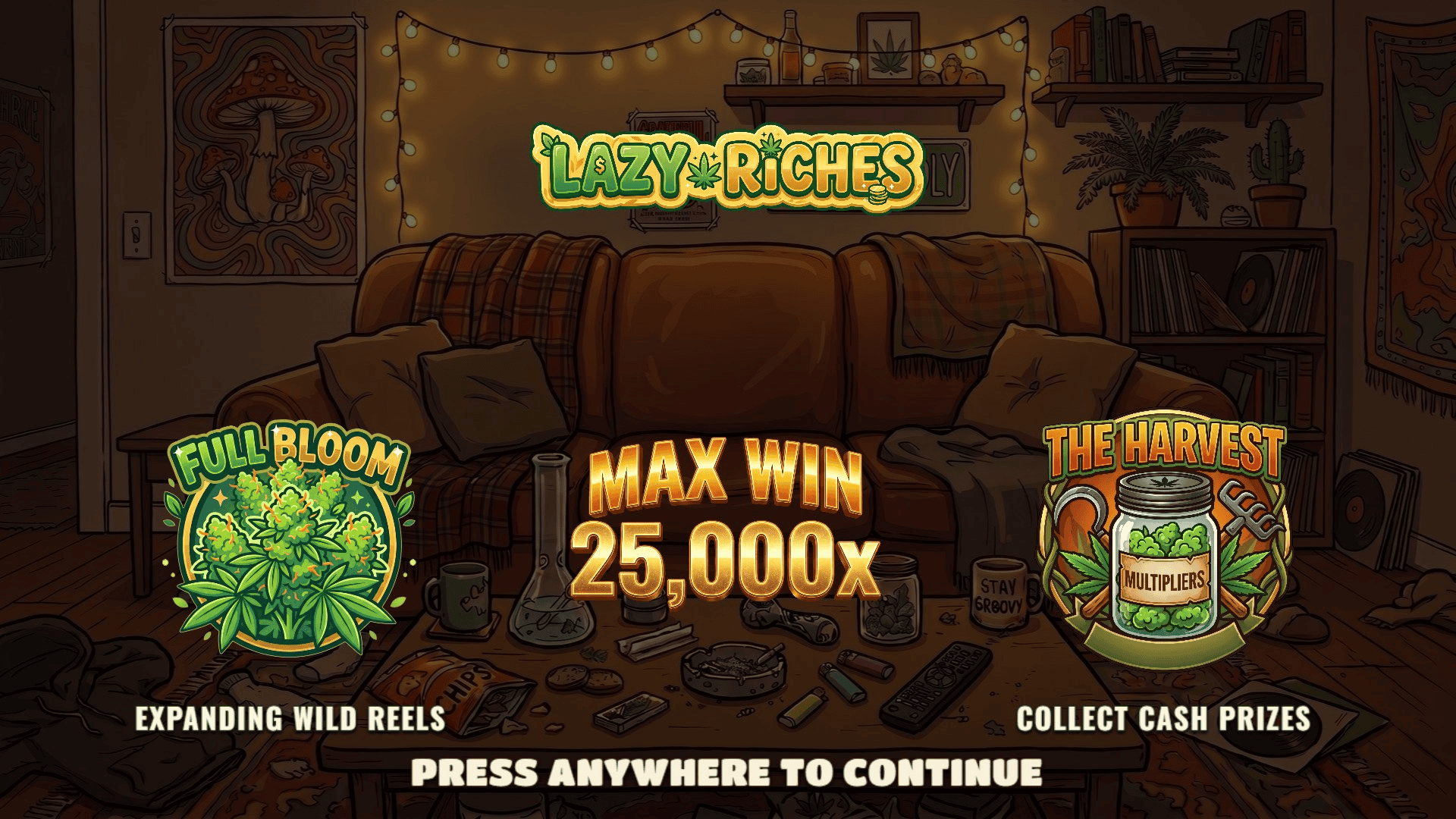 Lazy Riches slot intro screen