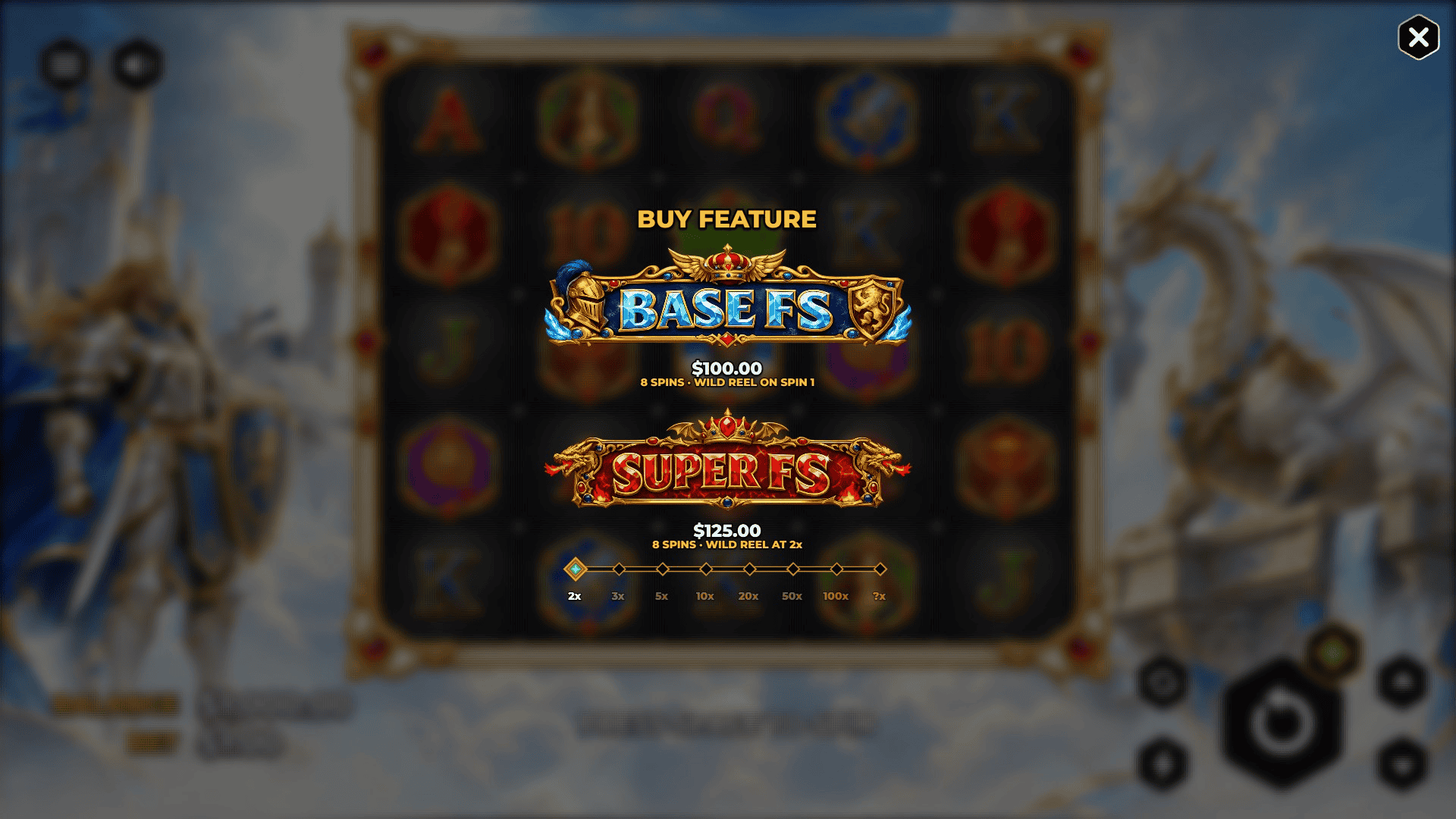 Skyward Riches bonus buy menu