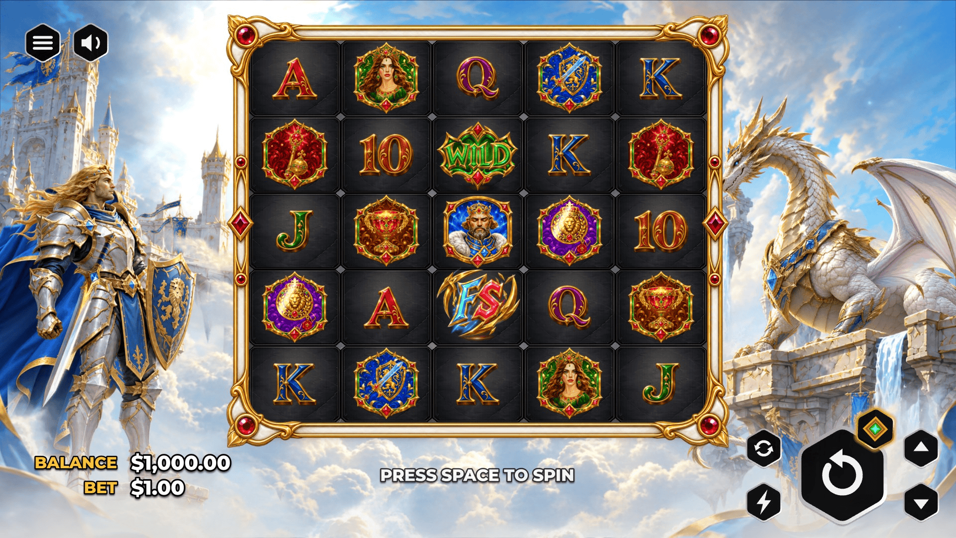 Skyward Riches slot gameplay reels