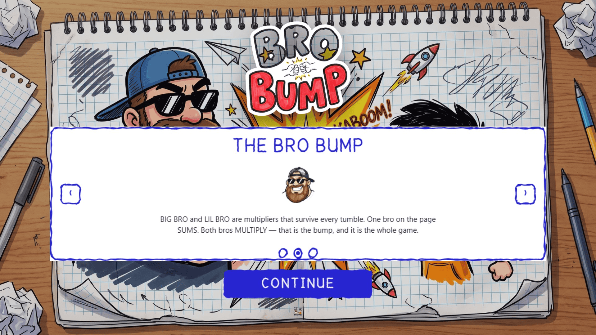Bro Bump slot intro screen