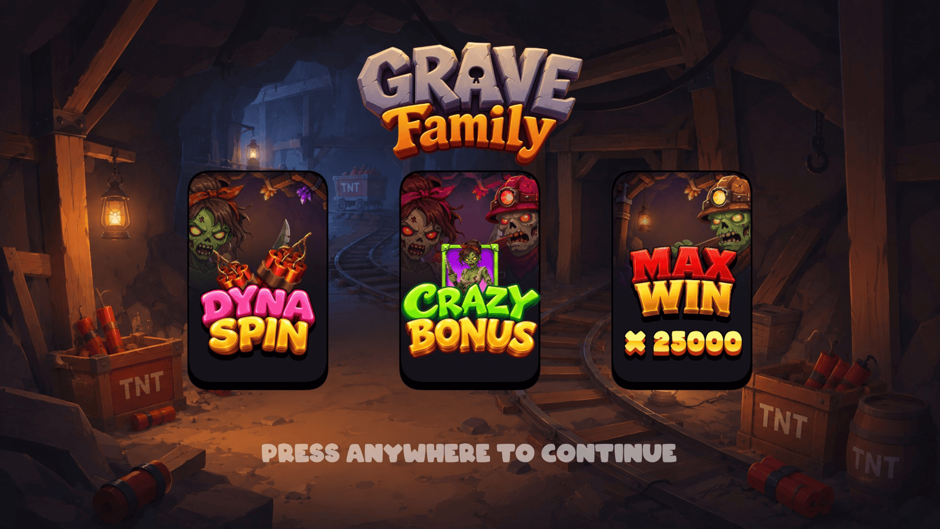 Grave Family slot intro screen