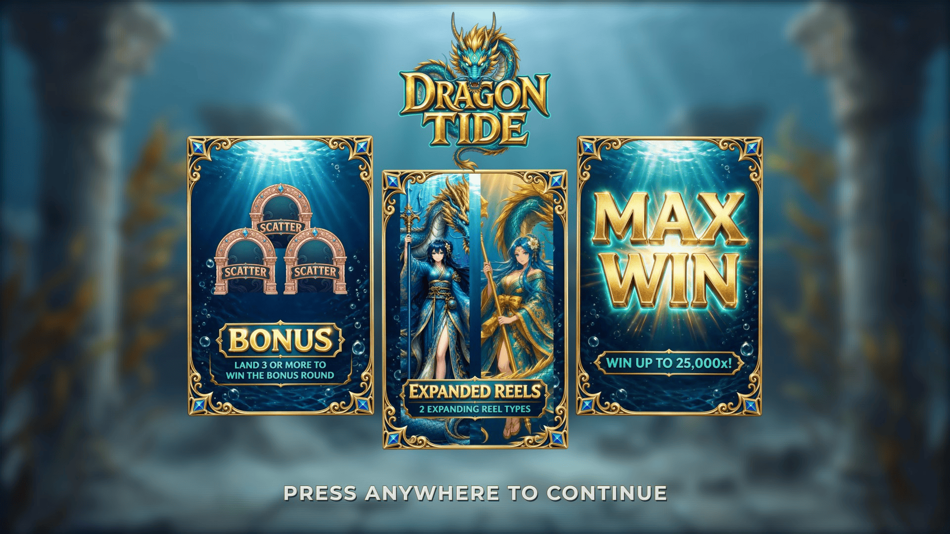 Dragon Tide slot intro screen