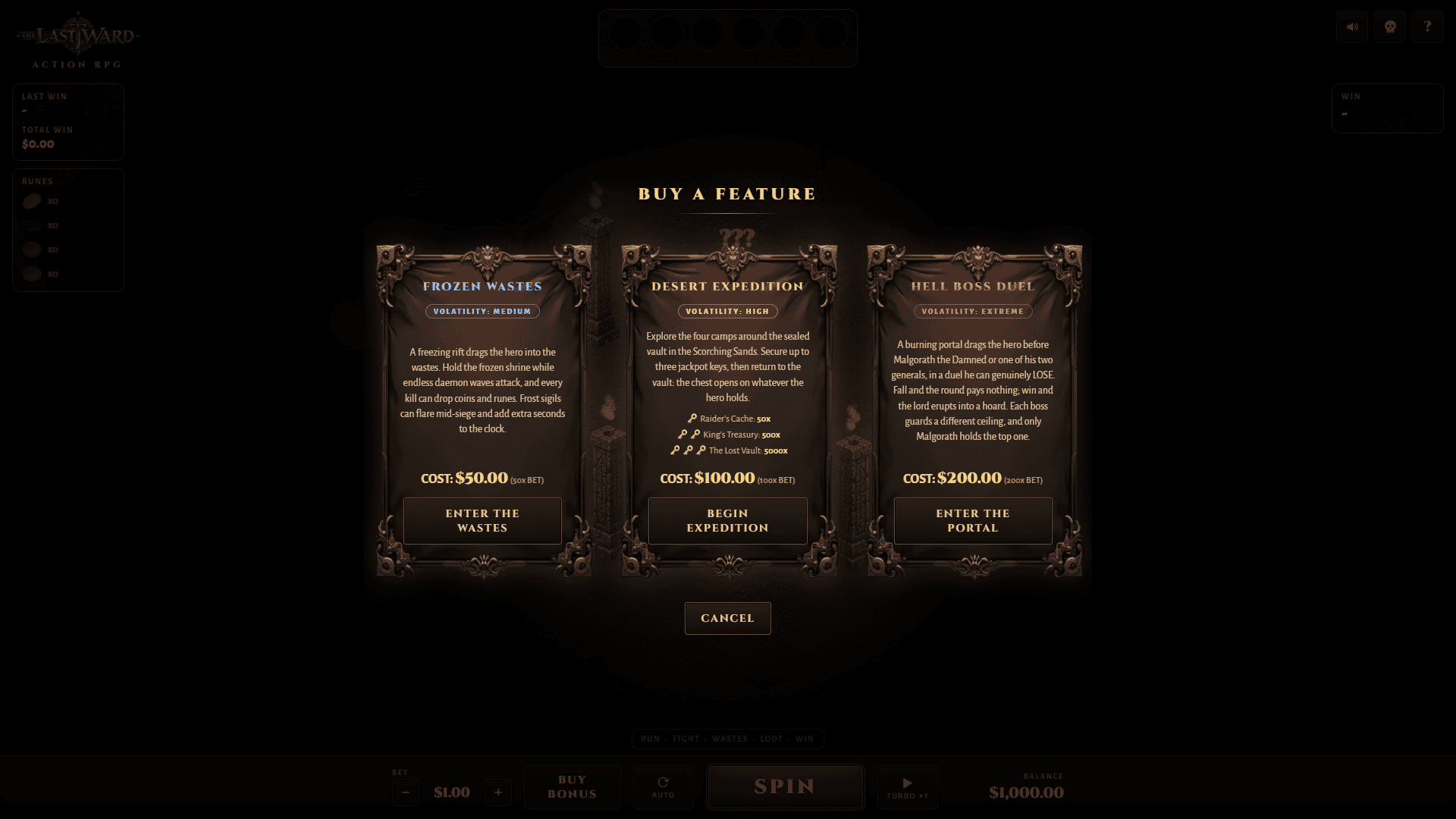 The Last Ward: Action RPG bonus buy menu