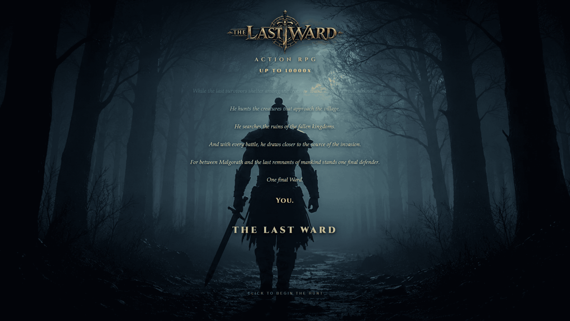 The Last Ward: Action RPG slot intro screen