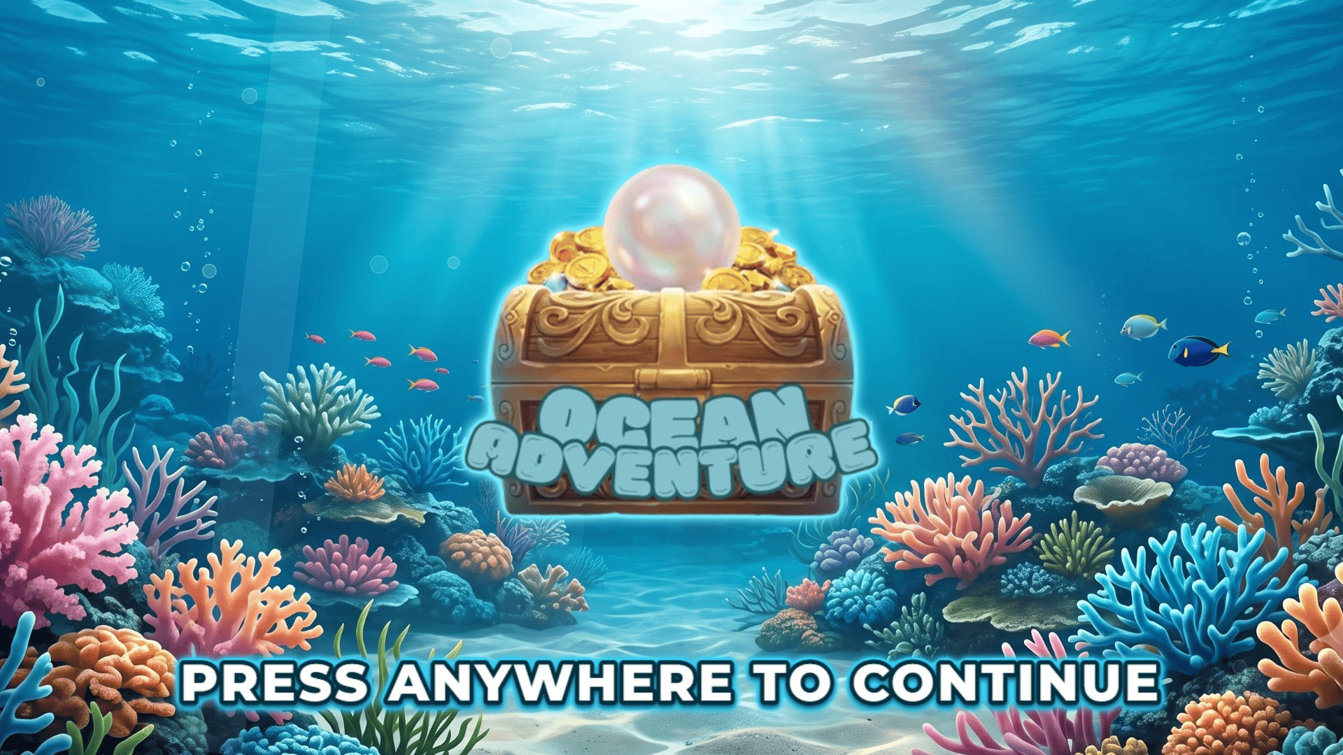 Ocean Adventure slot intro screen