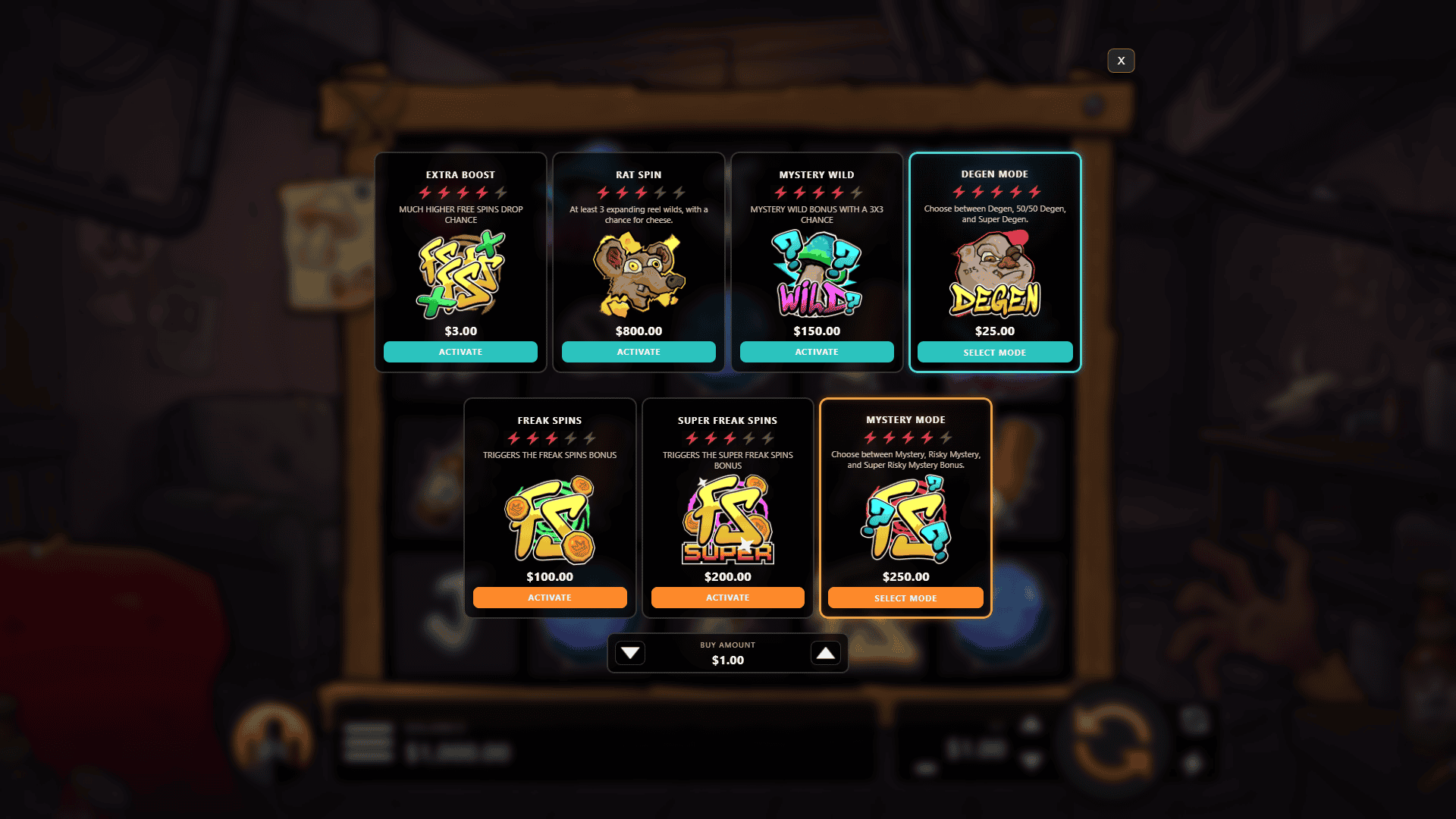 District 33 bonus buy menu