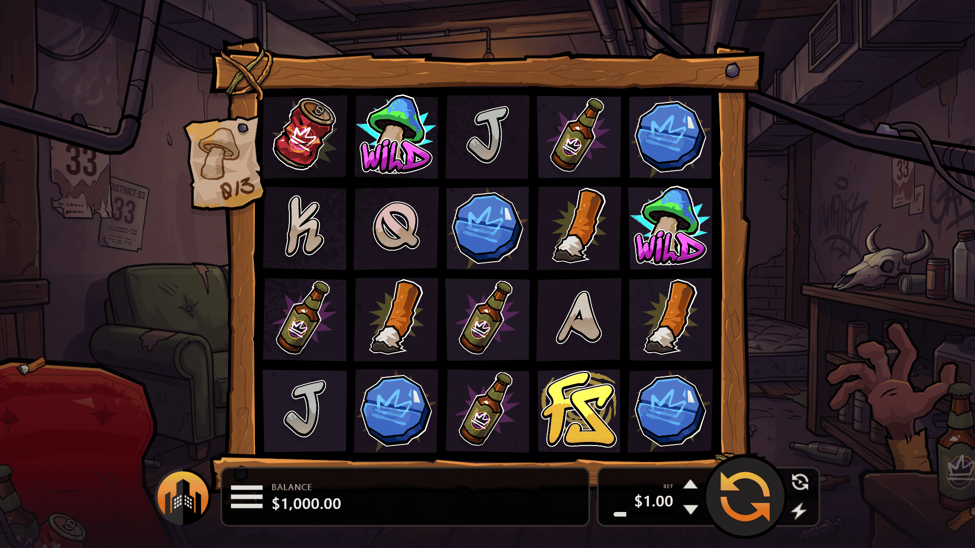 District 33 slot gameplay reels