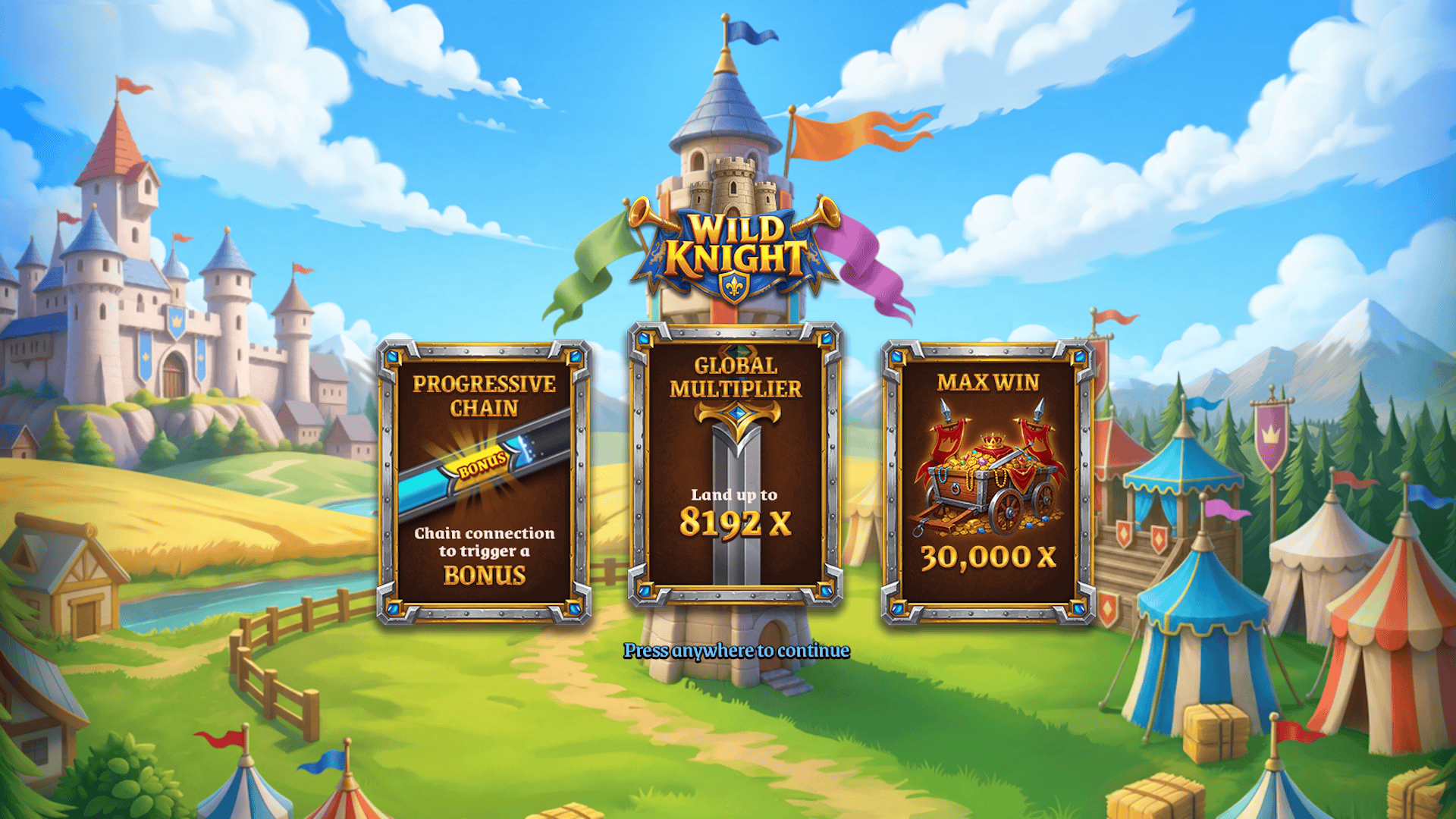 Wild Knight slot intro screen