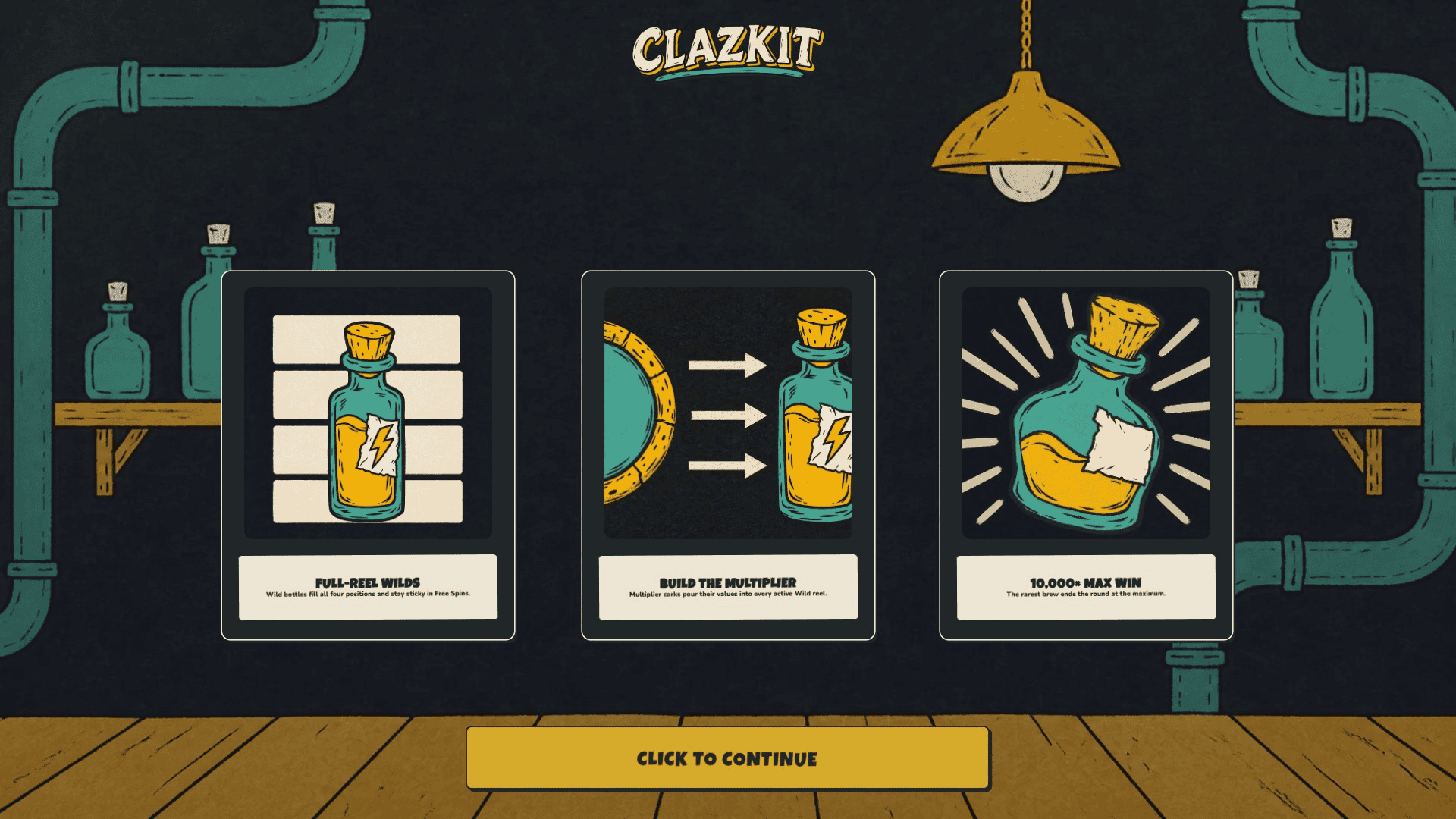 Clazkit slot intro screen