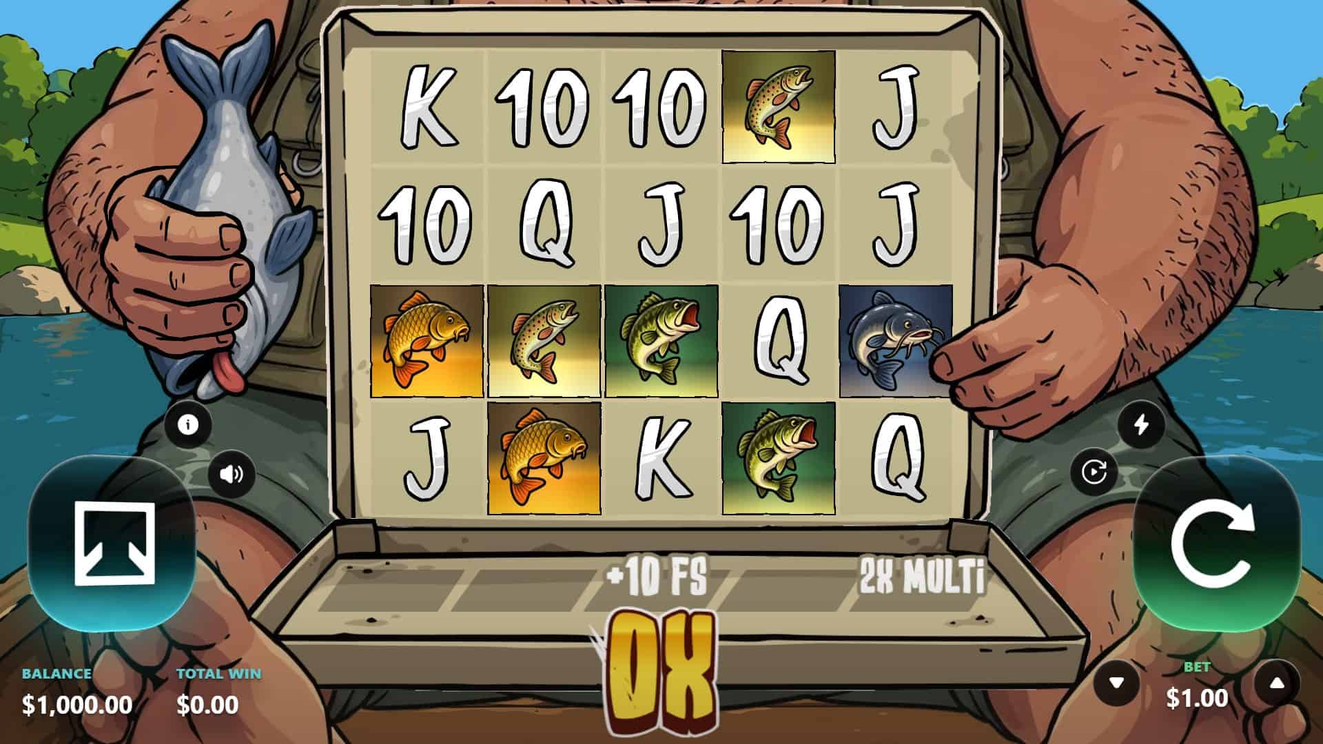 Fishing Daddy slot gameplay reels