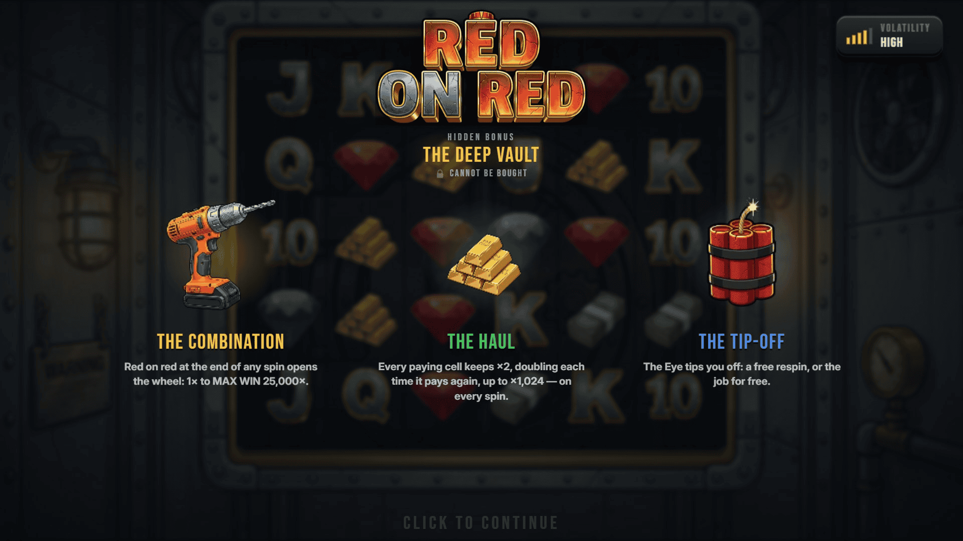 Red on Red slot intro screen