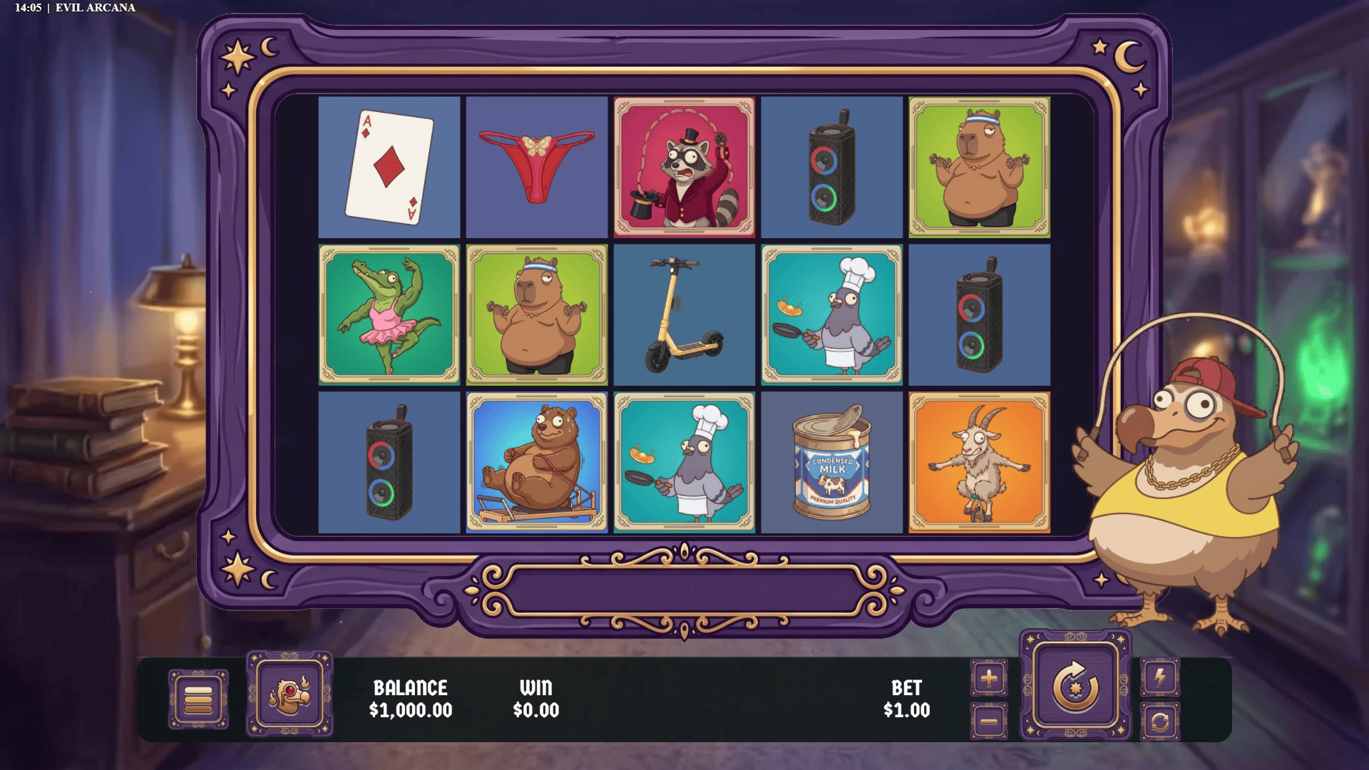 Evil Arcana slot gameplay reels