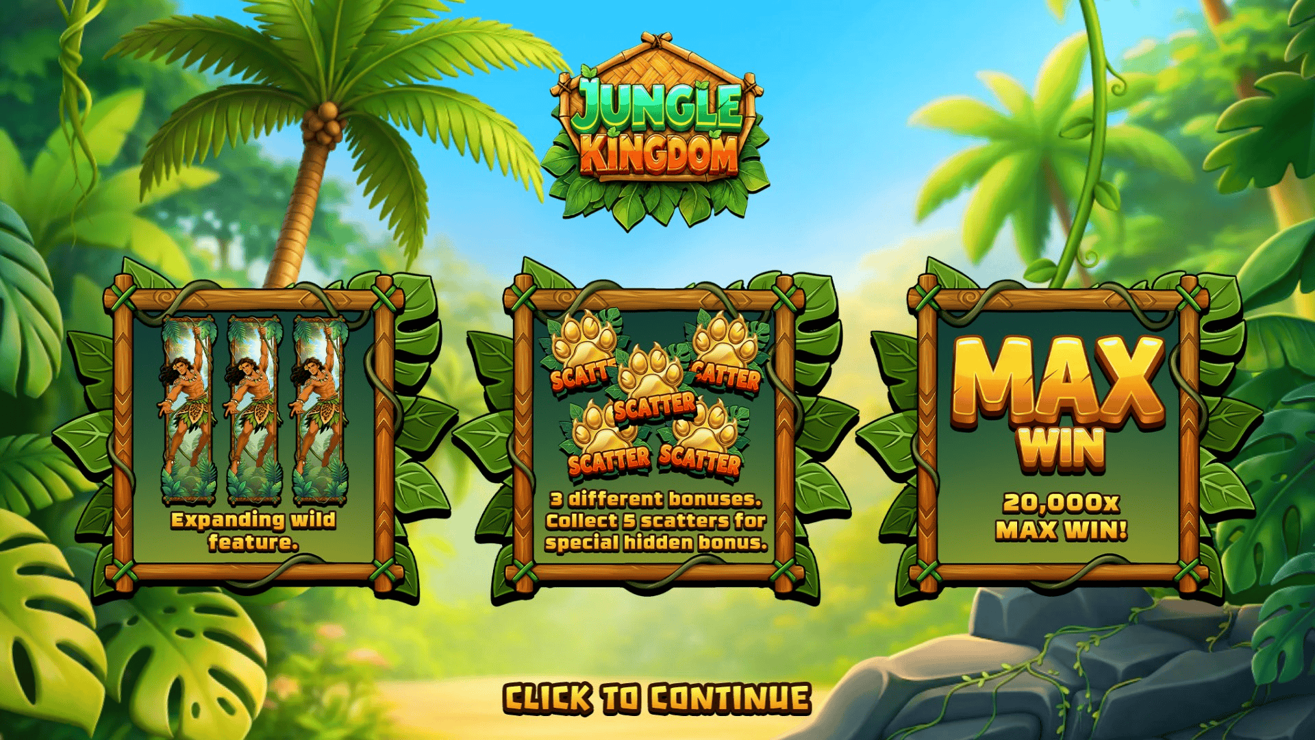 Jungle Kingdom slot intro screen