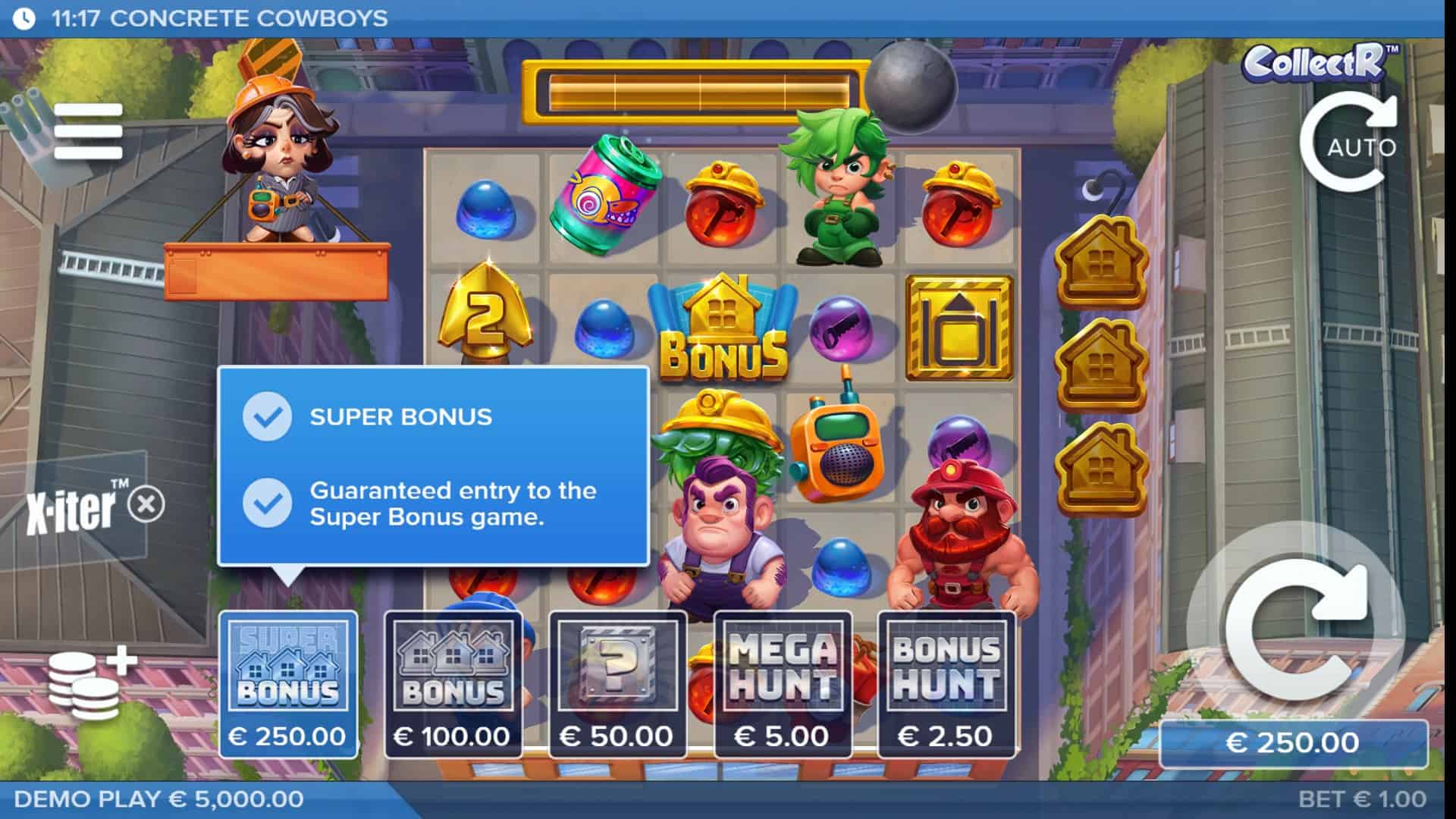 Concrete Cowboys bonus buy menu