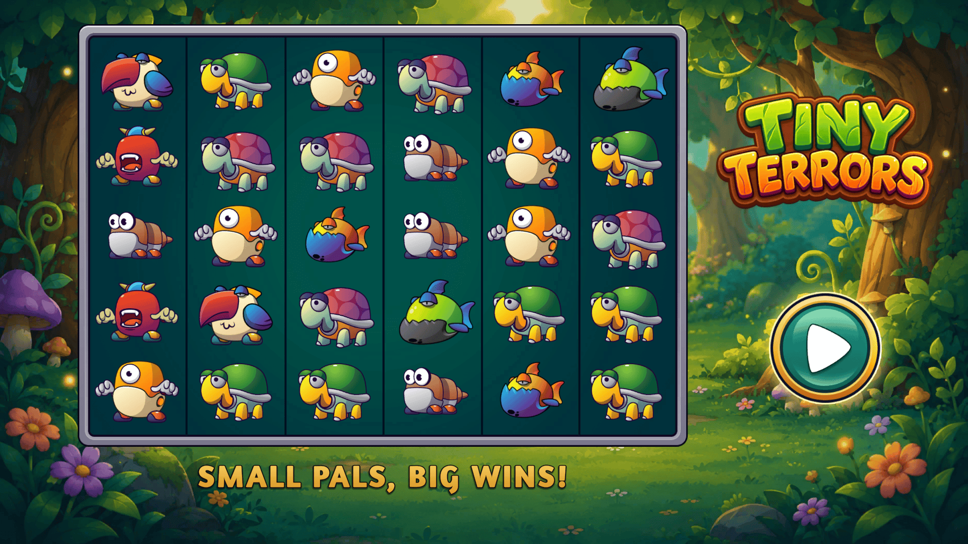 Tiny Terrors slot intro screen