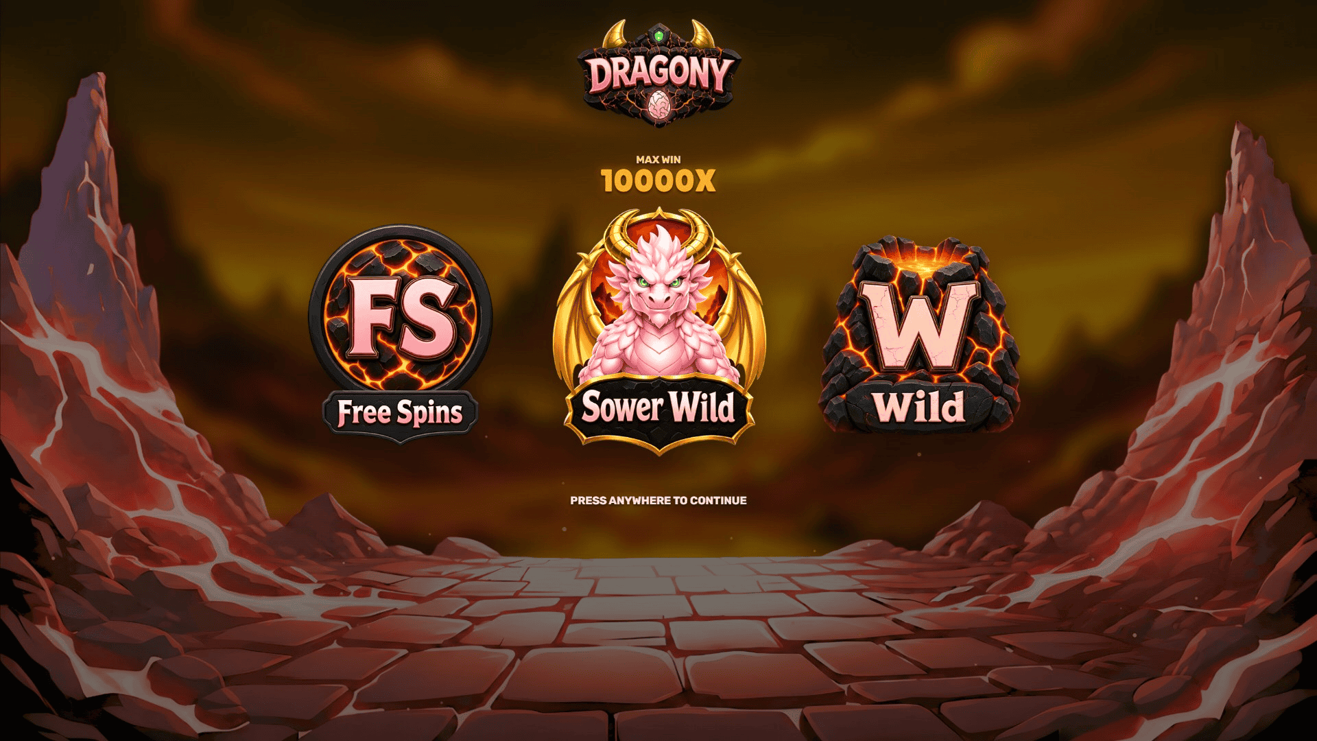 Dragony slot intro screen
