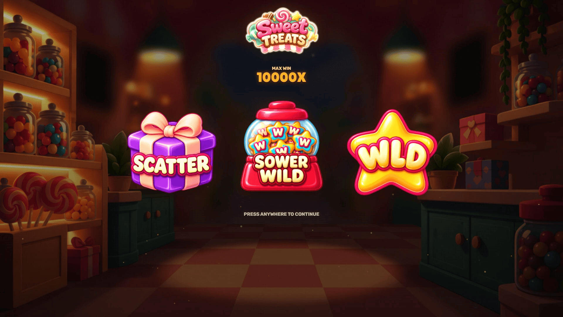 Sweet Treats slot intro screen