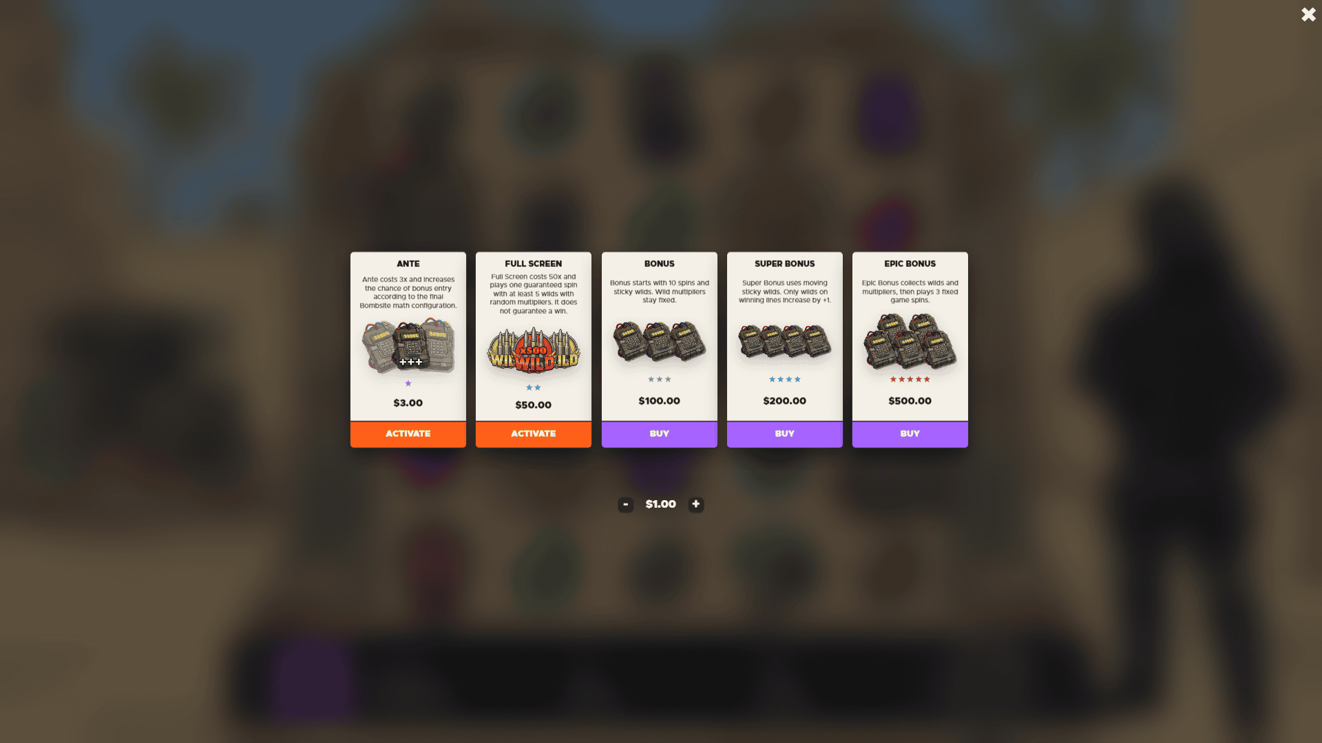 Bombsite bonus buy menu