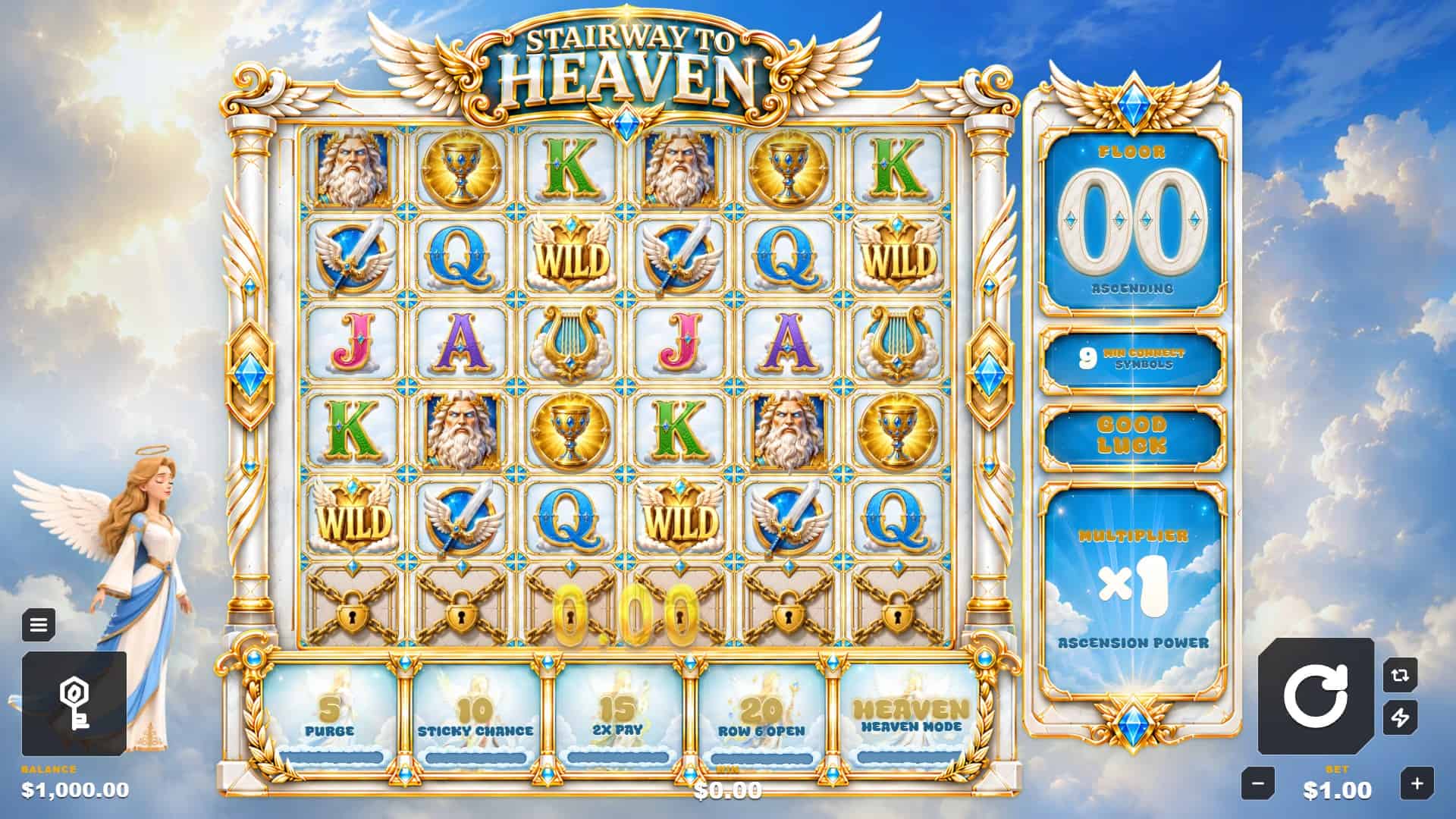 Stairway To Heaven slot gameplay reels