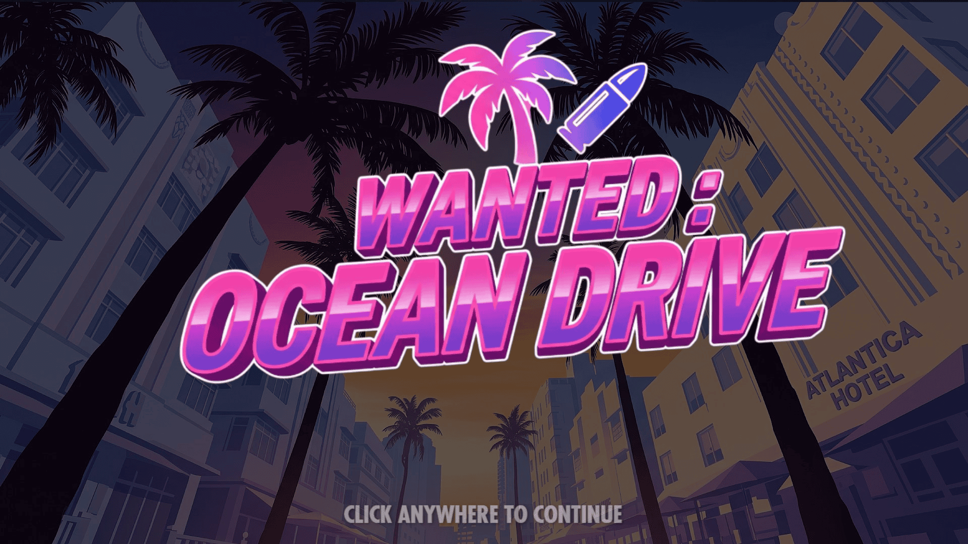 Wanted: Ocean Drive slot intro screen