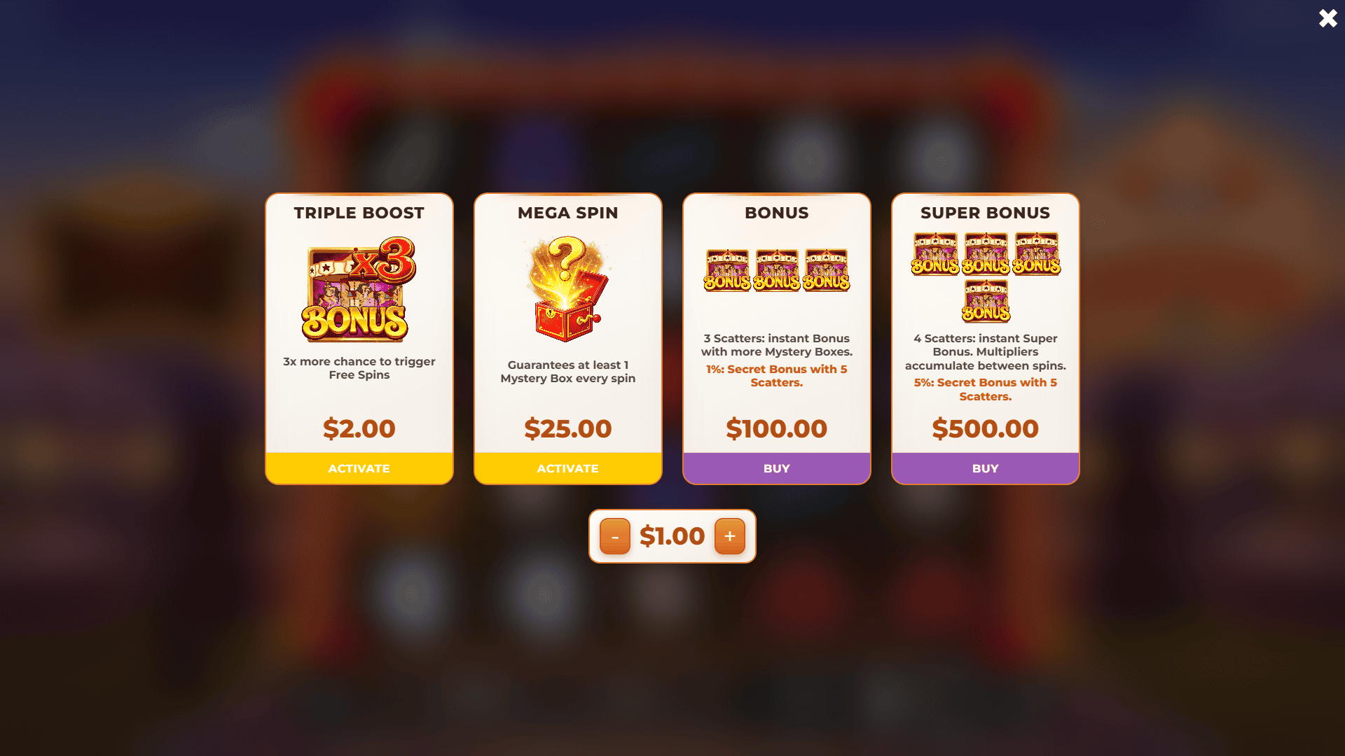 Mysterybox bonus buy menu
