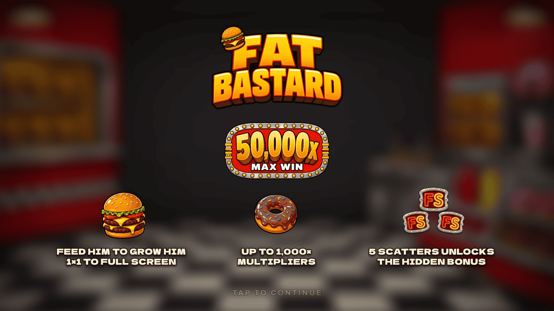 Fat Bastard slot intro screen