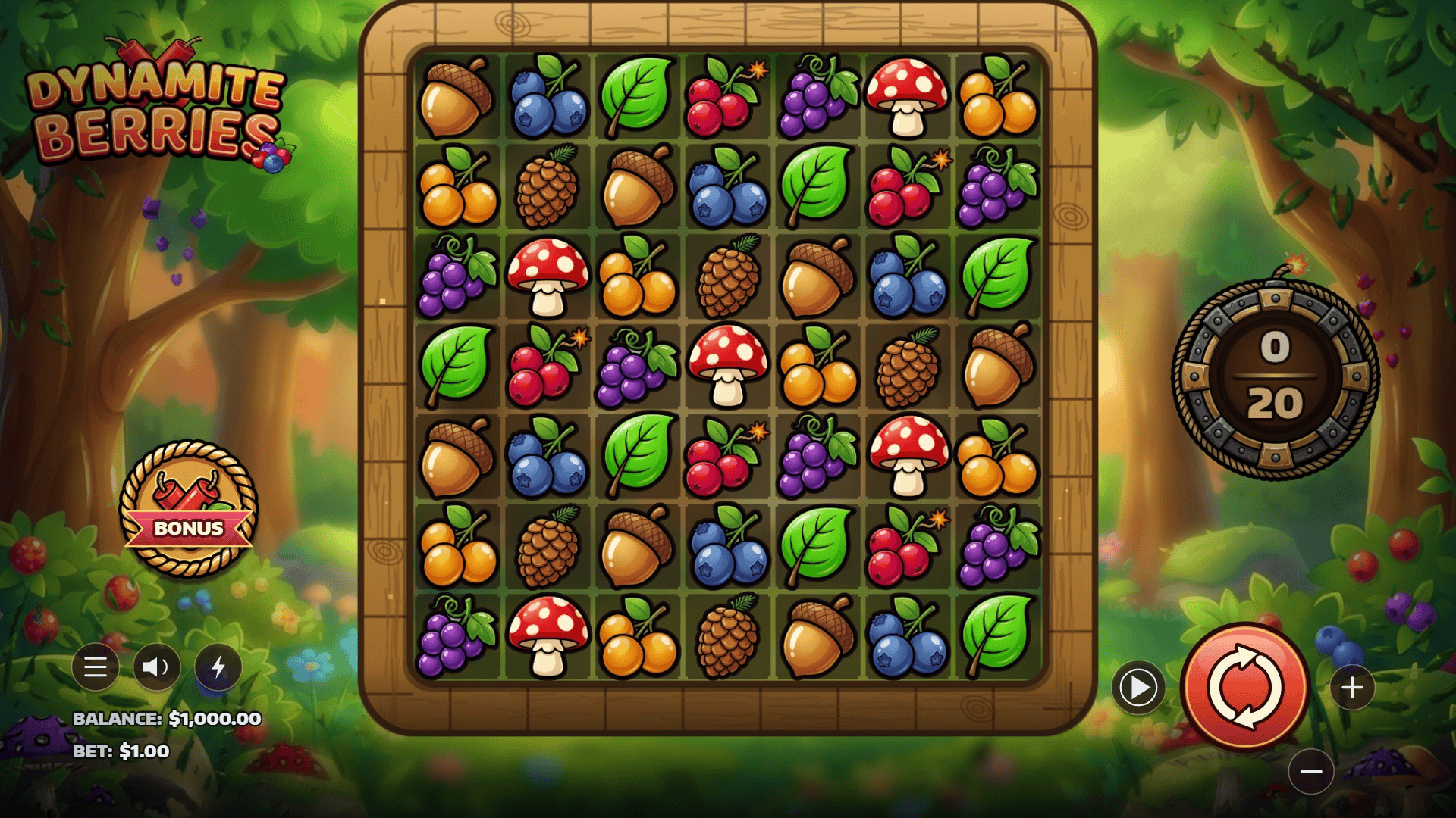 Dynamite Berries slot gameplay reels