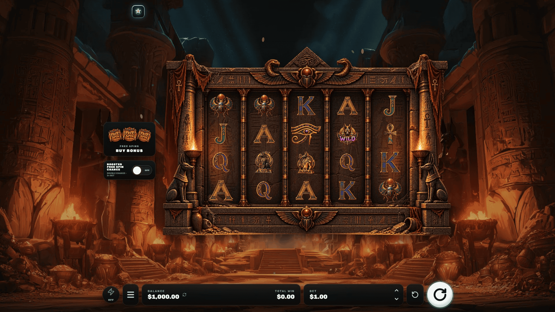 Tomb Of Azal slot gameplay reels